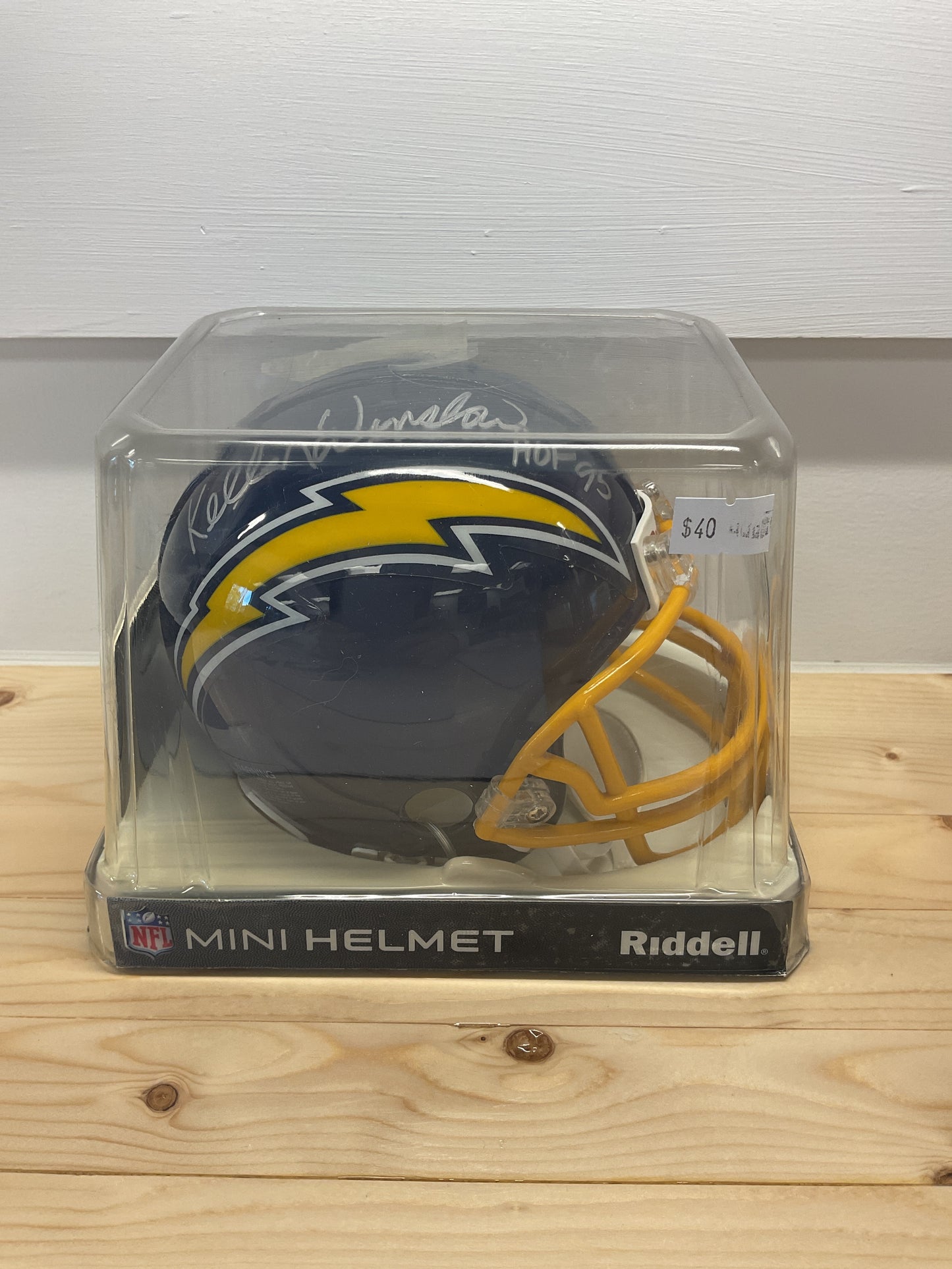 Kellen Winslow Signed Chargers Mini Helmet