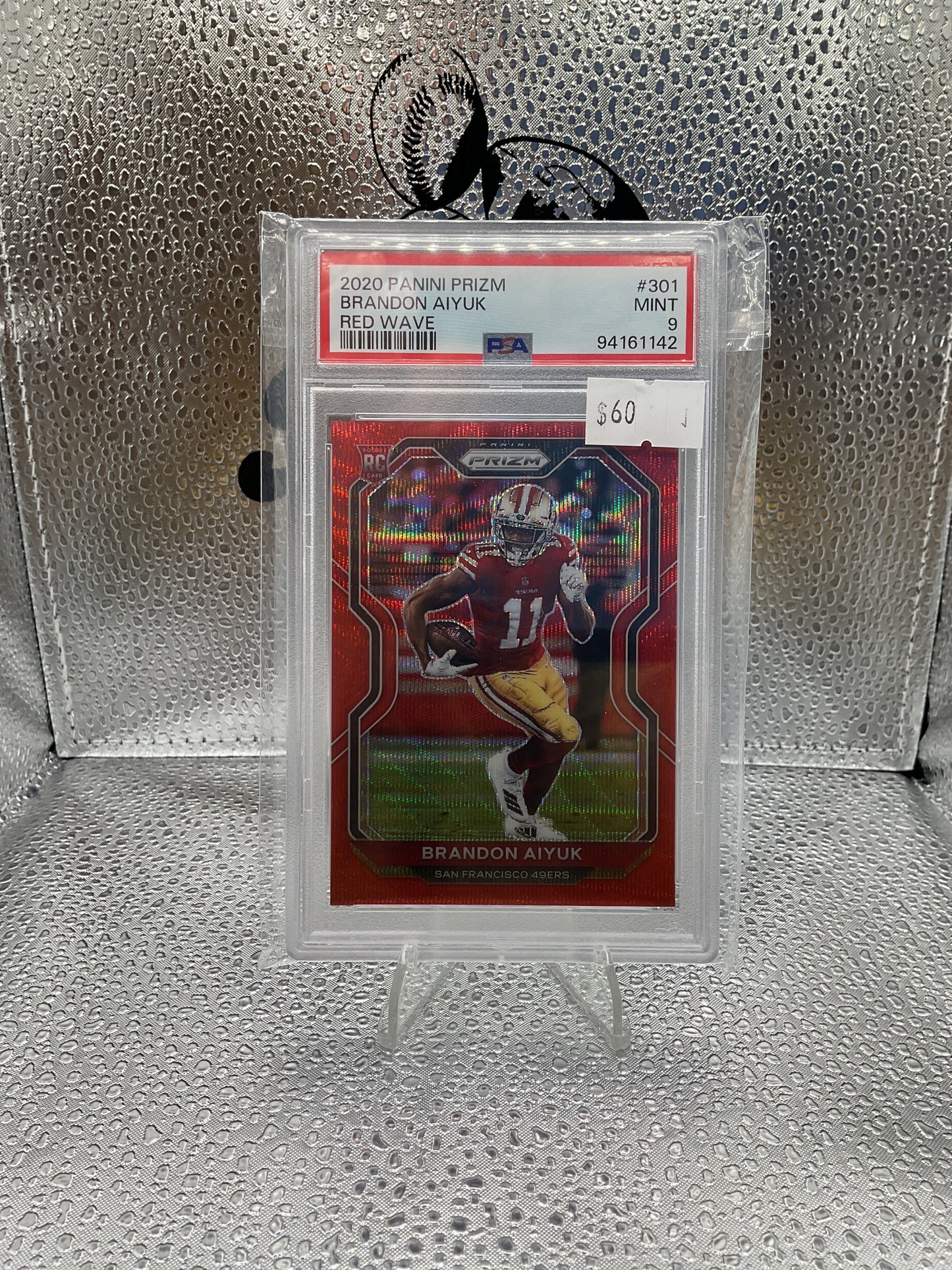 2020 Panini Prizm Brandon Aiyuk Red Wave #301 PSA 9