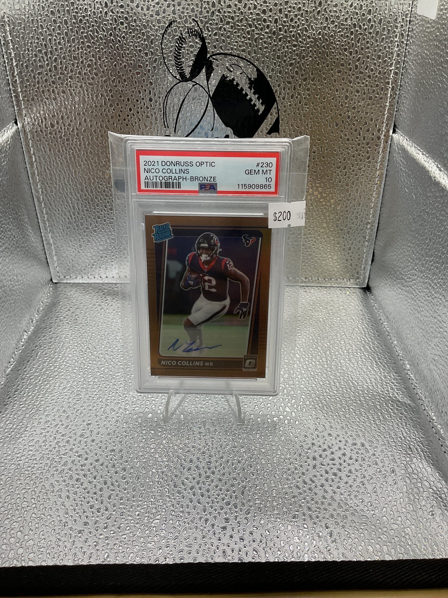 Nico Collins Bronze Auto PSA 10 #230