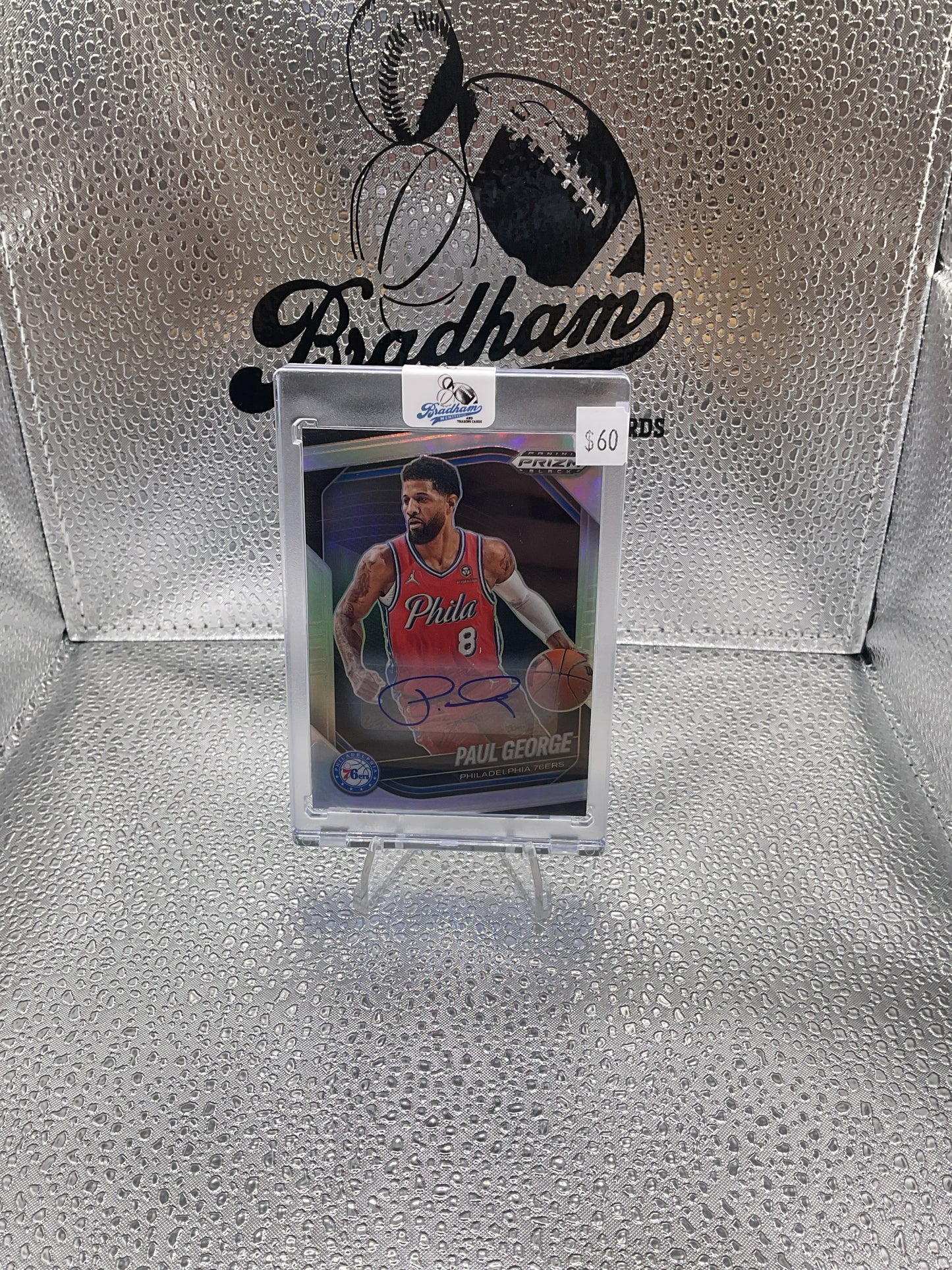 2024-25 Prizm Black Paul George Auto Silver Prizm #110 76ers