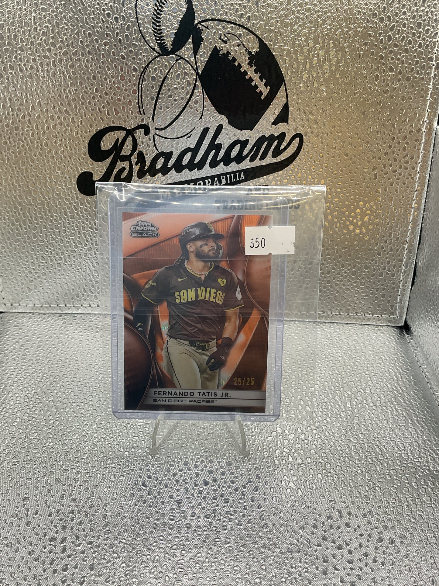 2025 Topps Chrome Black Orange Refractors #55 Fernando Tatis Jr. /25