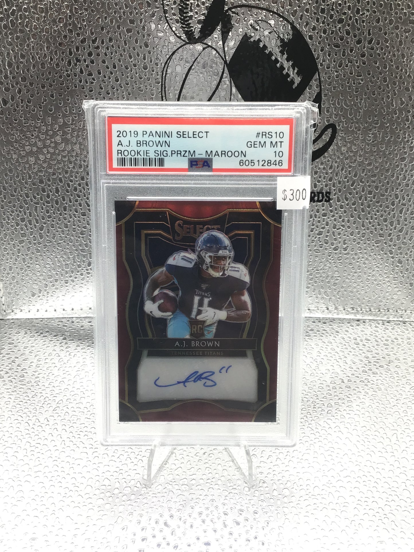 AJ Brown 2019 Panini Select #RS-10 Rookie SG Prizm Maroon PSA 10 11/35