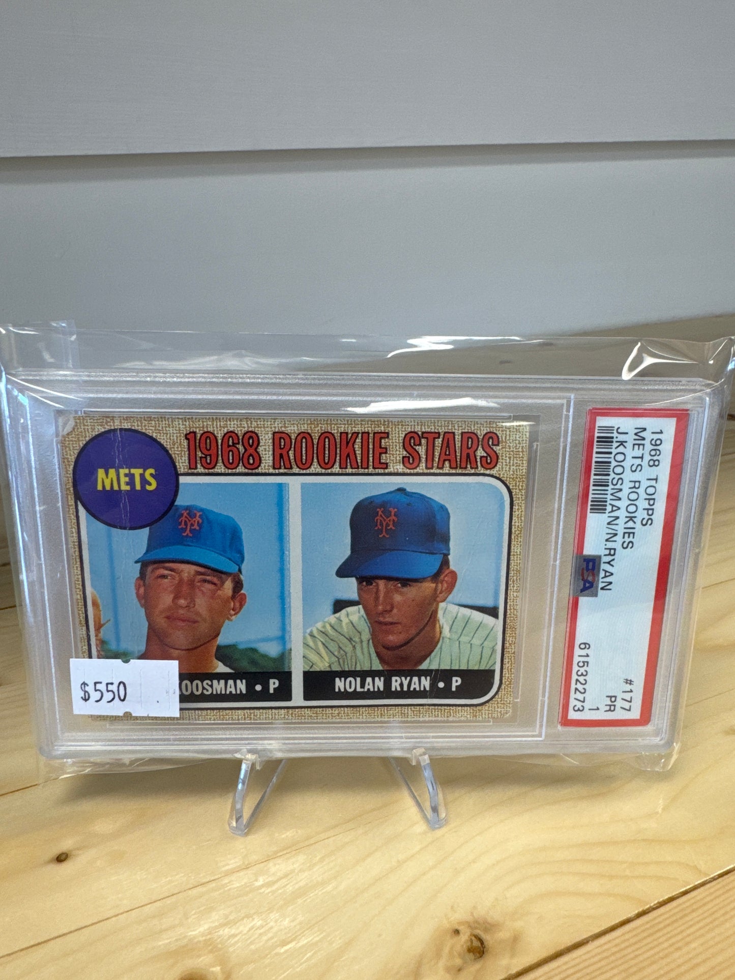 1968 Topps Mets Rookies Nolan Ryan PSA 1