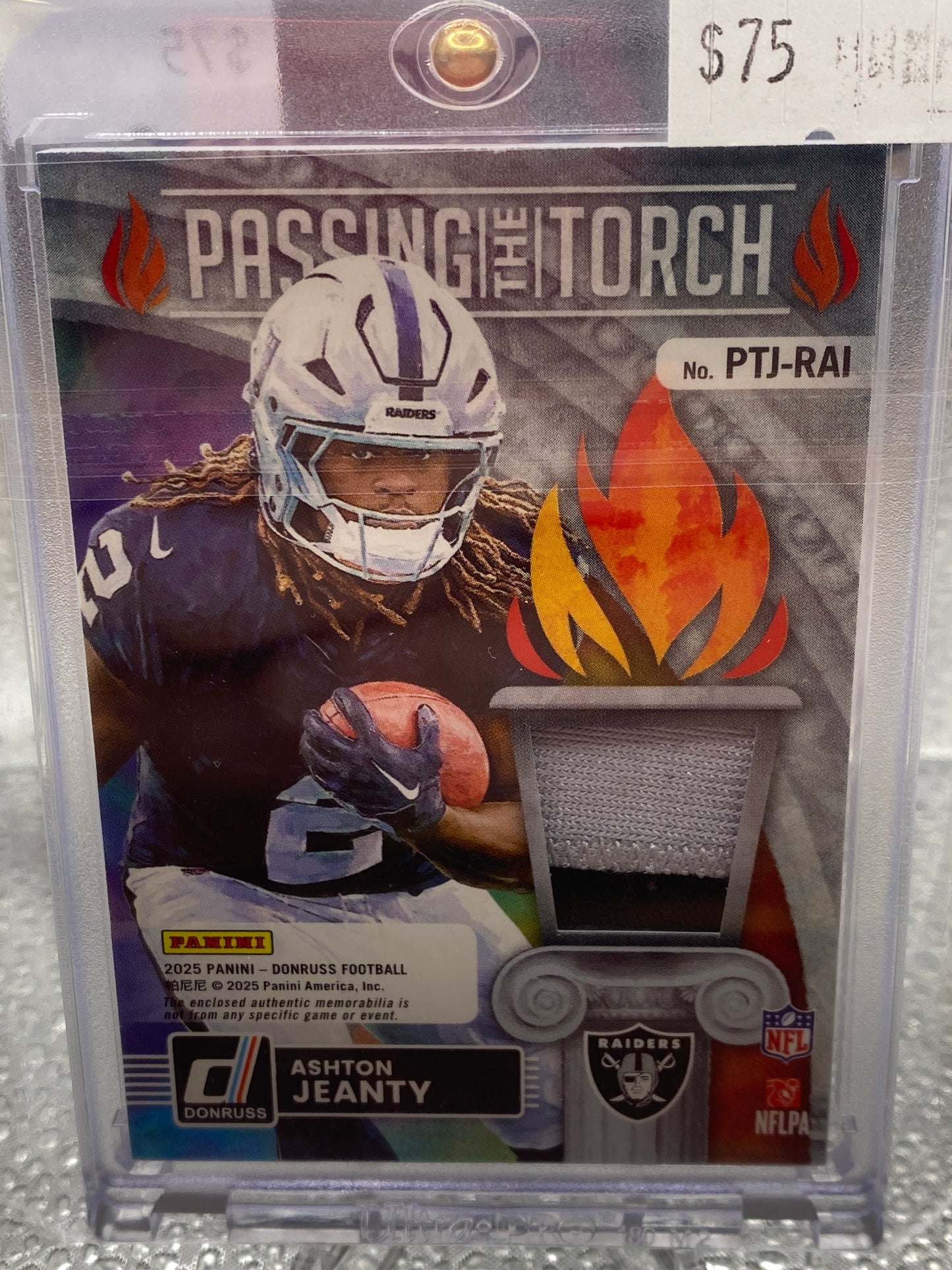 Passing the Torch Bo Jackson Ashton Jeanty /49 Flip patch
