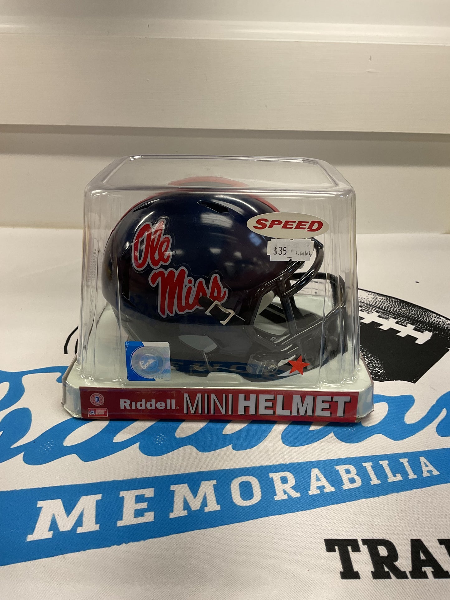 Ole Miss mini helmet