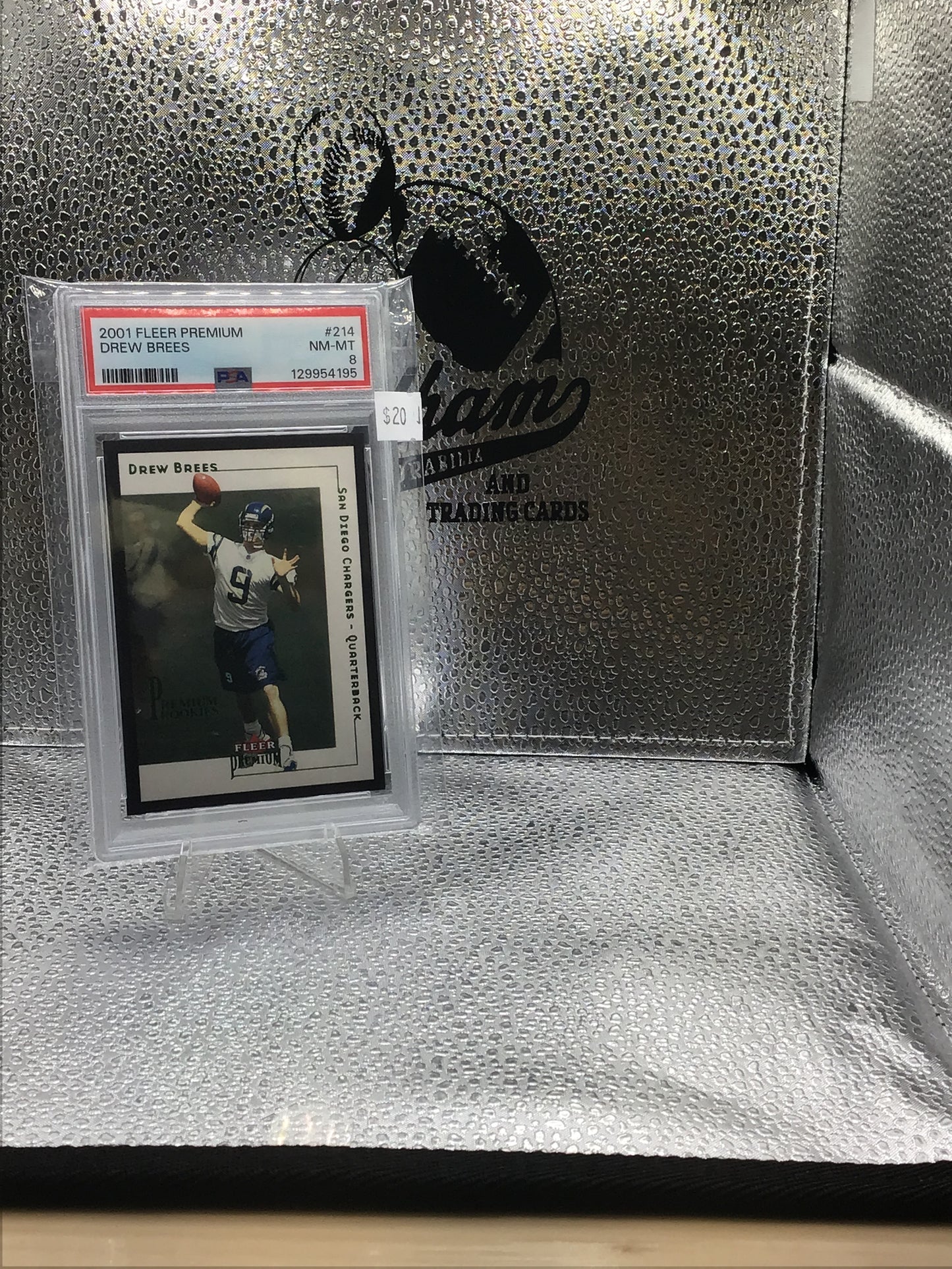 2001 Fleer Premium Drew Brees PSA 8
