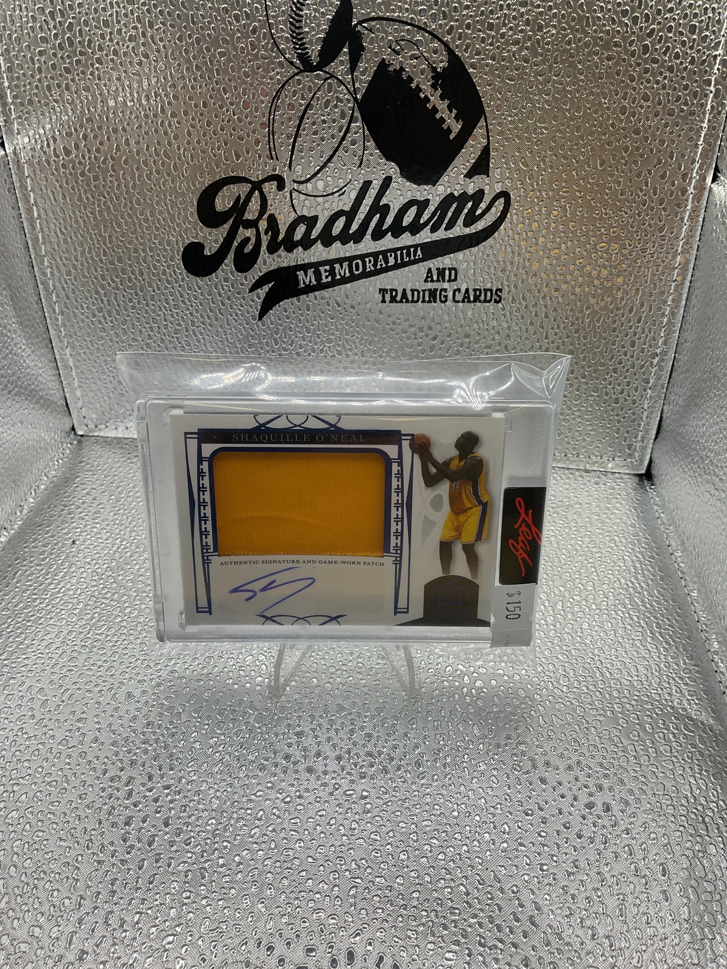 Shaquille O’Neal Auto and Game-Worn Patch /15 2022 Leaf Trinity #PA-S01