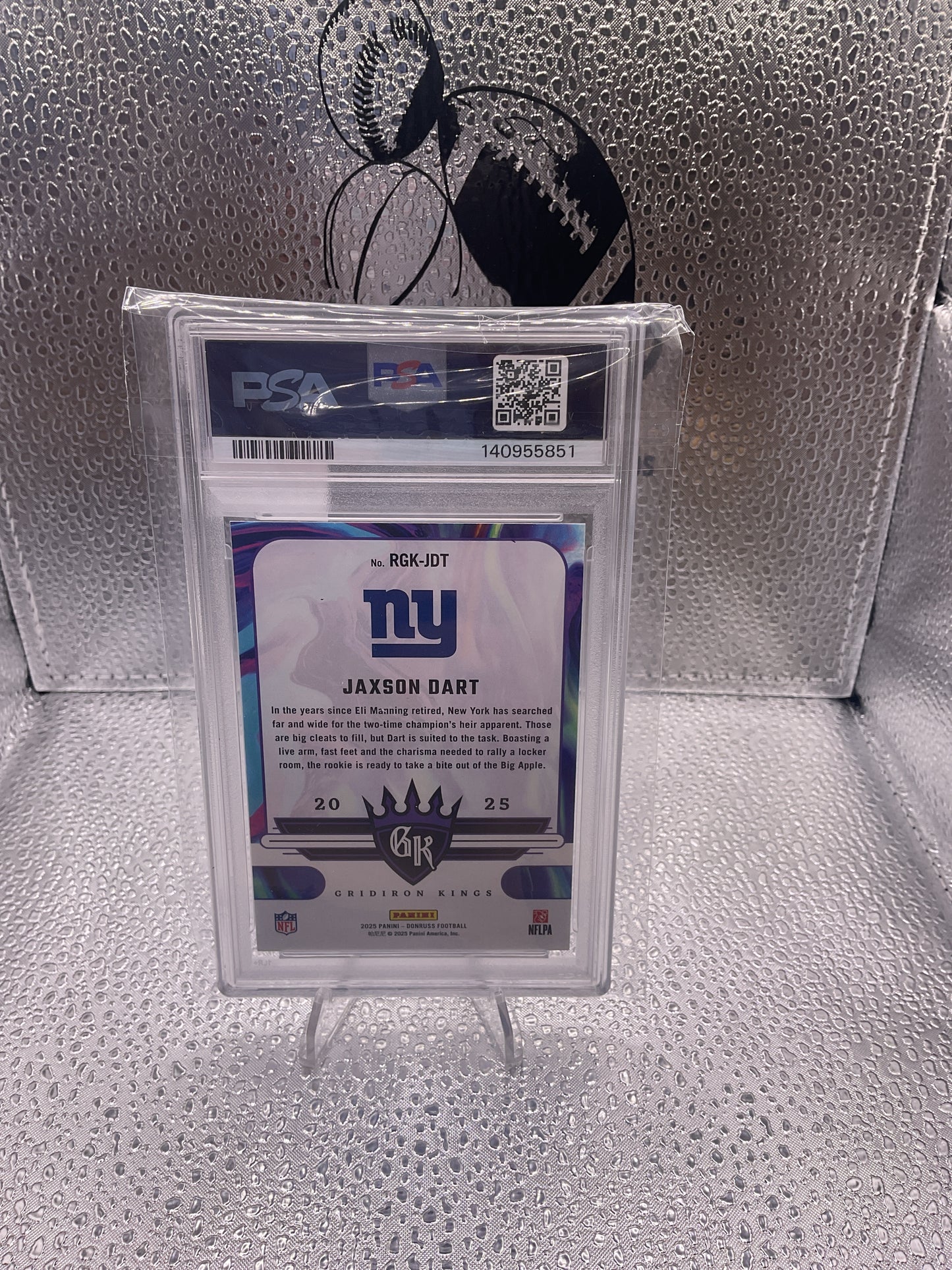 2025 PANINI DONRUSS ROOKIE GRIDIRON KINGS #RGK-JDT JAXSON DART ROOKIE RC PSA 10