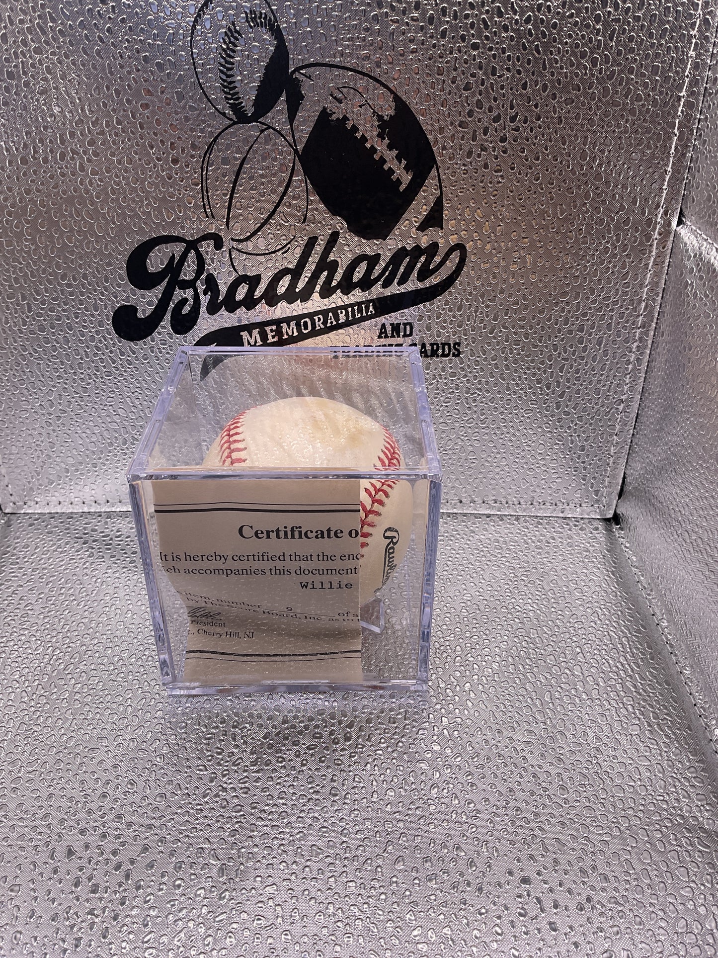 Willie Mayes auto baseball