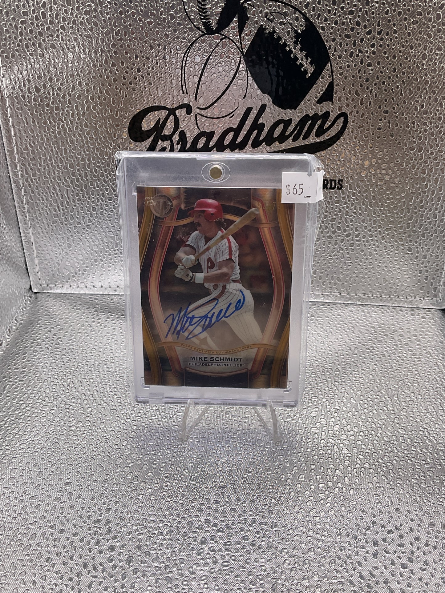 2025 Topps Tribute Mike Schmidt #PTGA-MSC Gold Refractor On Card Auto /75