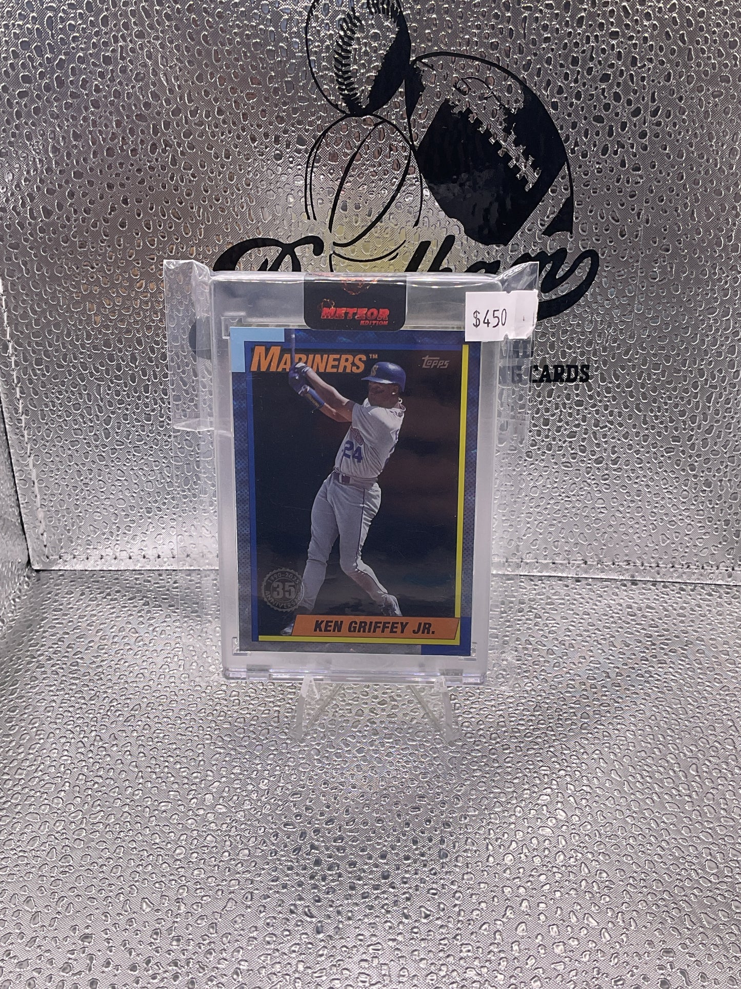 2025 Topps Series 1 Ken Griffey Jr. Black Crackle Foilboard 7/10 #T90-76 35th Ann