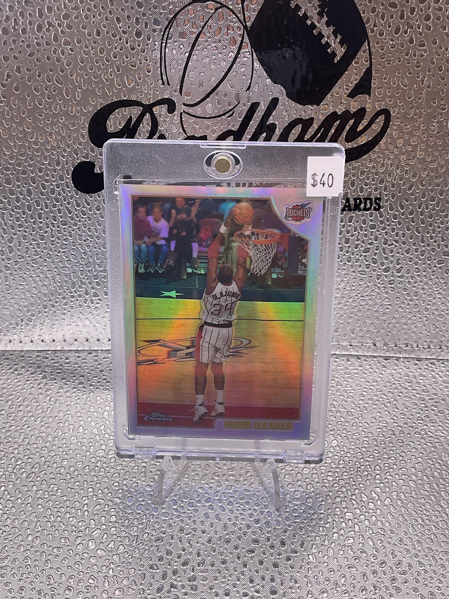 1998-99 TOPPS CHROME REFRACTOR CARD HOUSTON ROCKETS HAKEEM
OLAJUWON #132