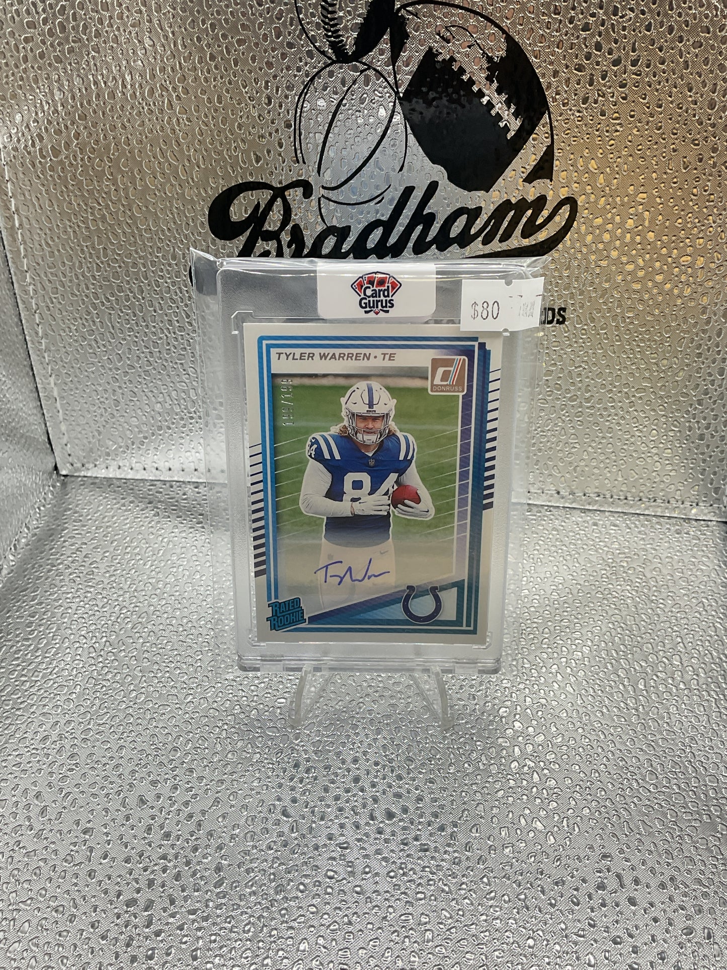 2025 Panini Donruss Tyler Warren Auto 199/199 #337 Rated Rookie Colts