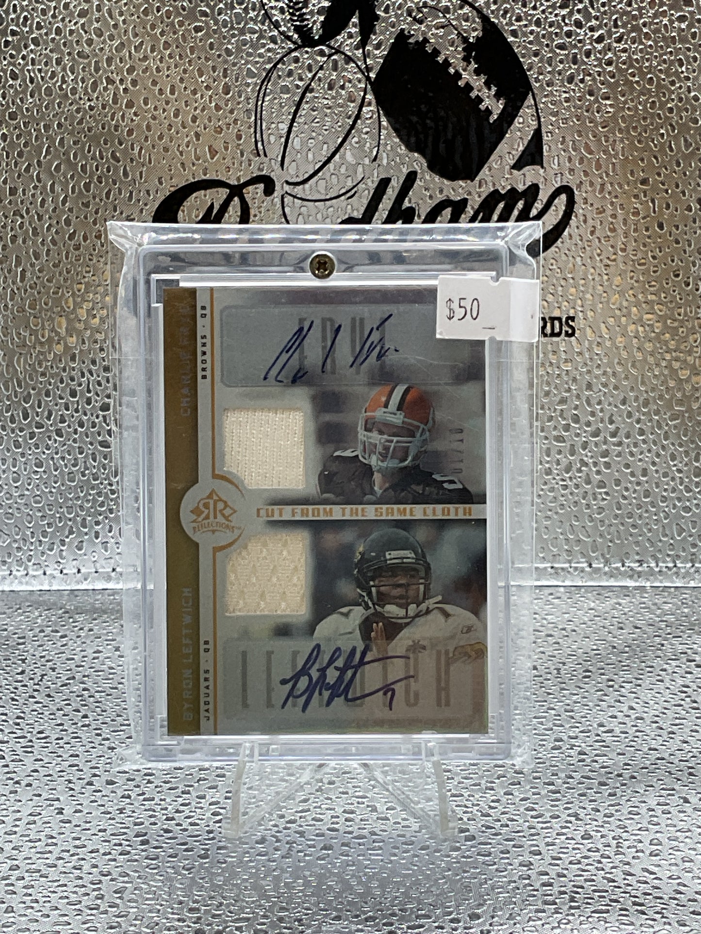 Byron Leftwich Charlie Frye Dual Patch Auto /10