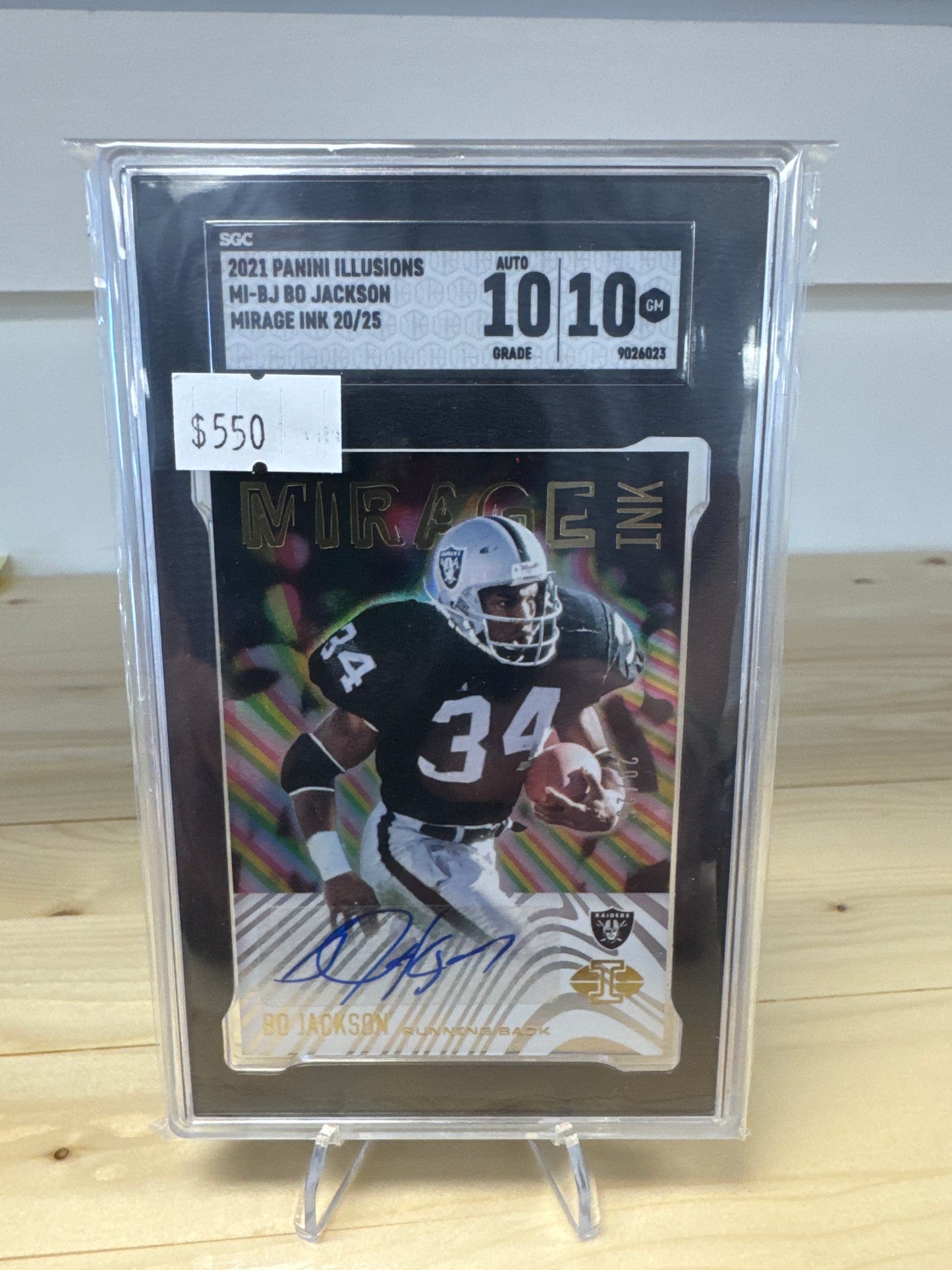 2021 Illusions Bo Jackson Auto /25 SGC 10-10