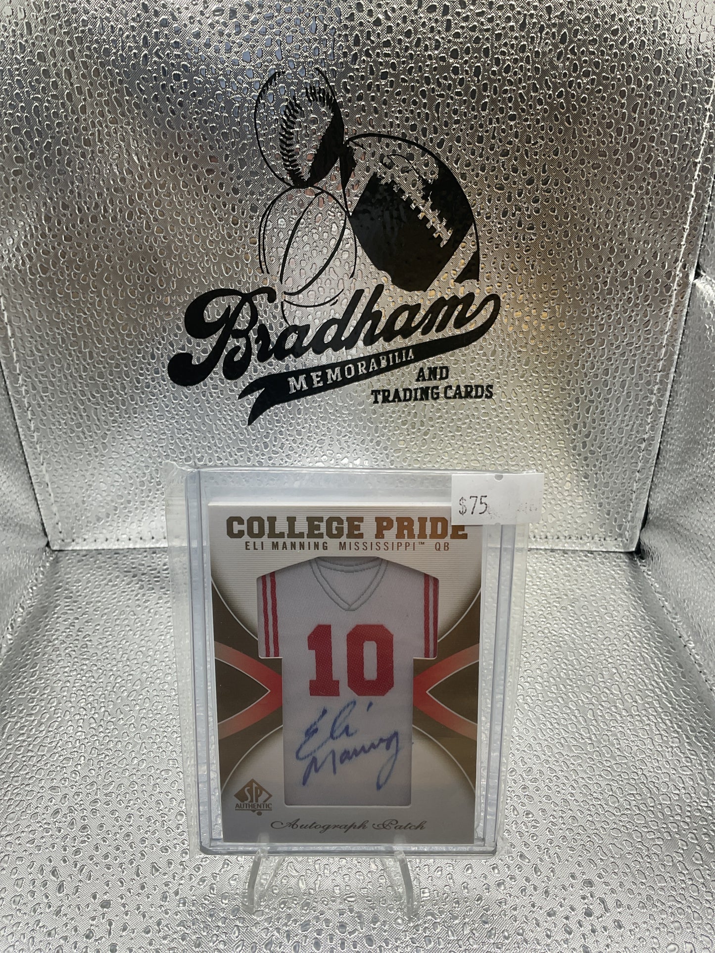 Eli Manning 2010 SPA Football College Pride Patch Auto