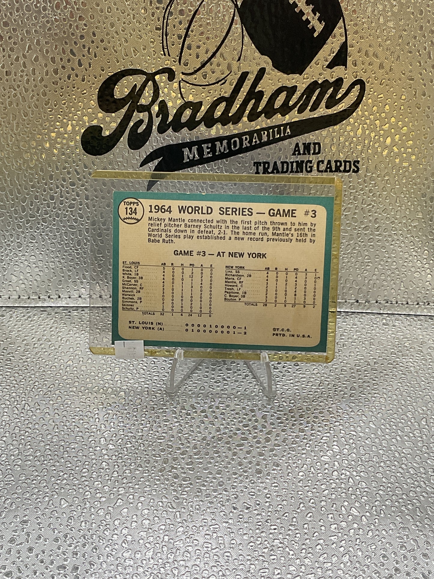 1965 Topps #134 Mickey Mantle World
Series Clutch HR Home Run