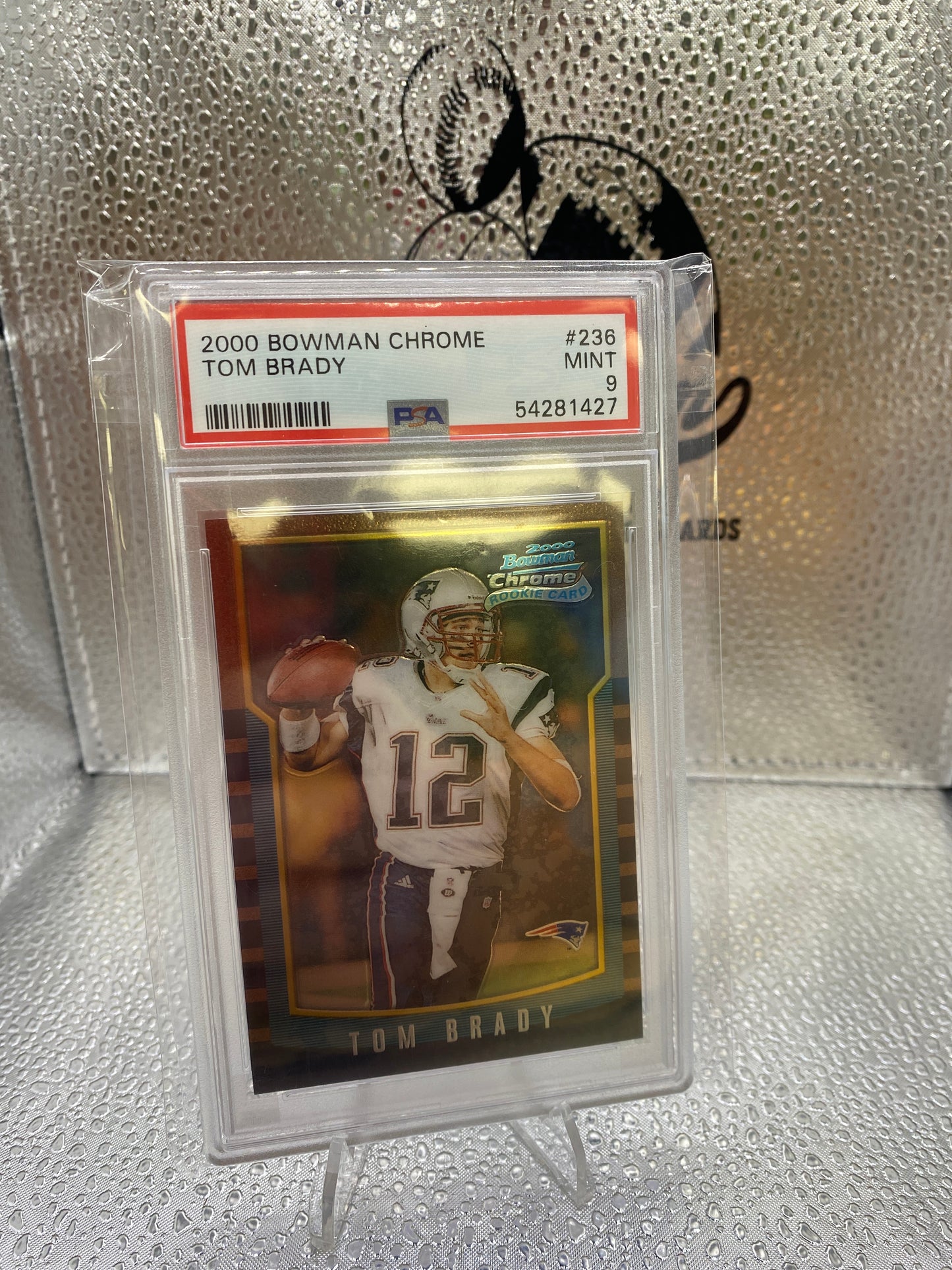 2000 Bowman Chrome Tom Brady Rookie RC #236 Patriots PSA 9