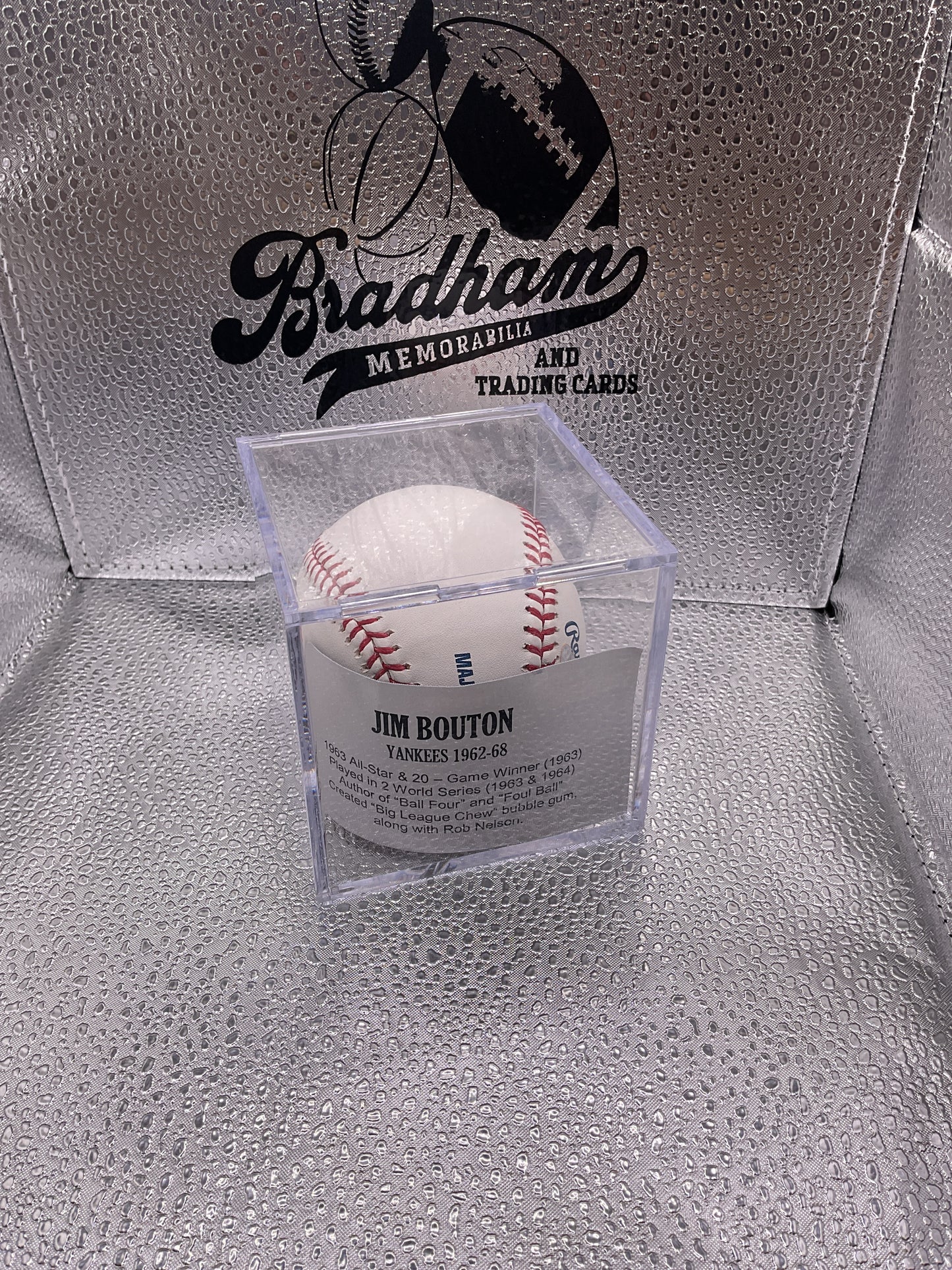 Jim Bouton auto baseball