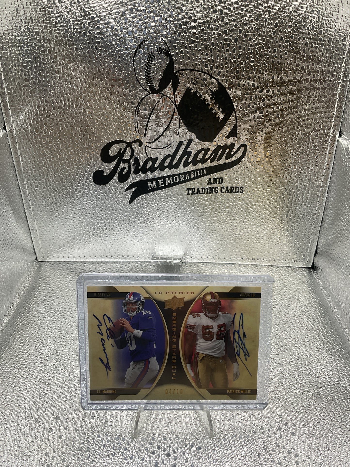 Eli Manning and Patrick Willis 2008 Premier Football Dual Auto 4/10