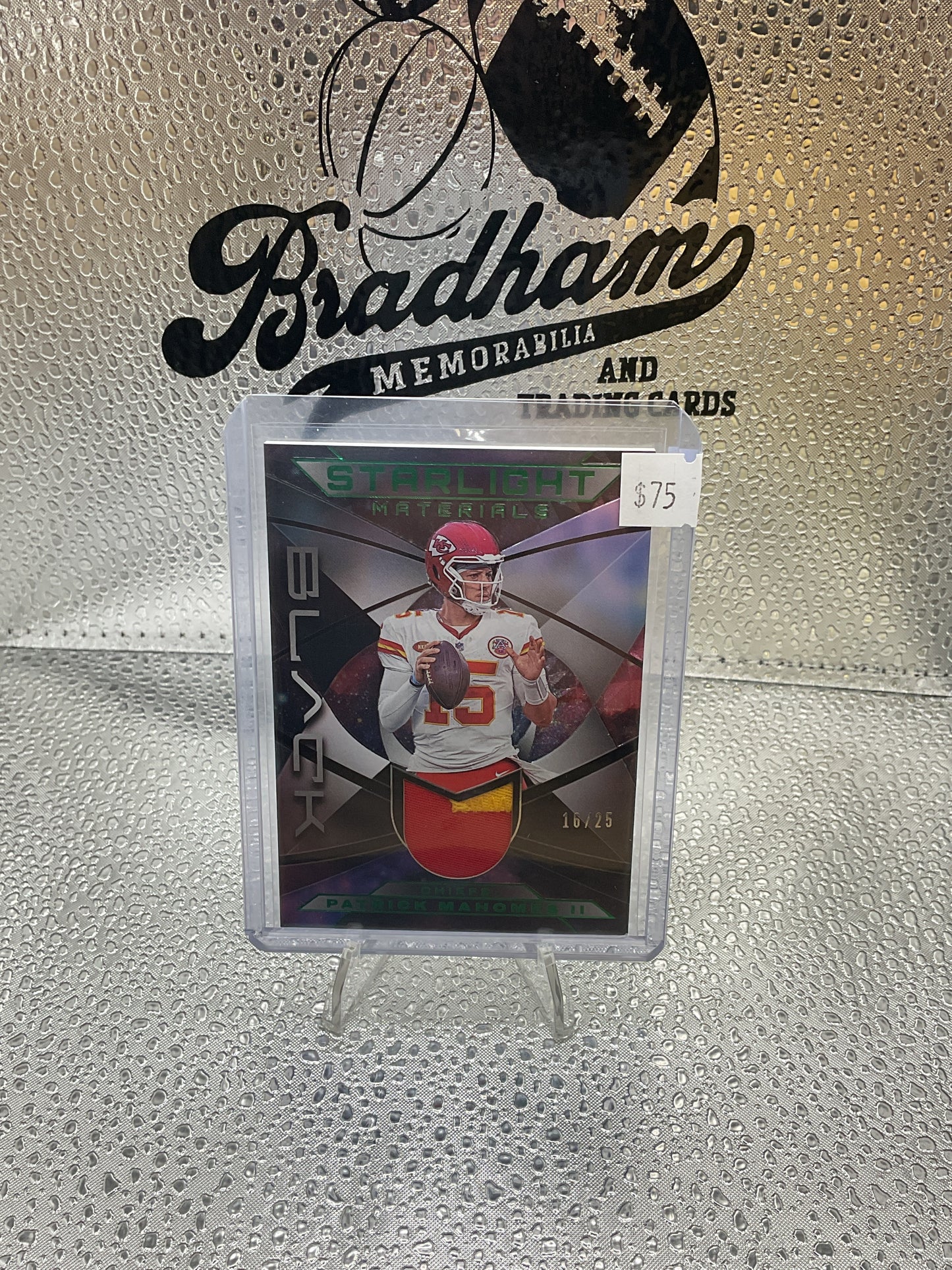 2024 Panini Black Starlight Materials Patrick Mahomes II #SM-PM /25 (MEM)