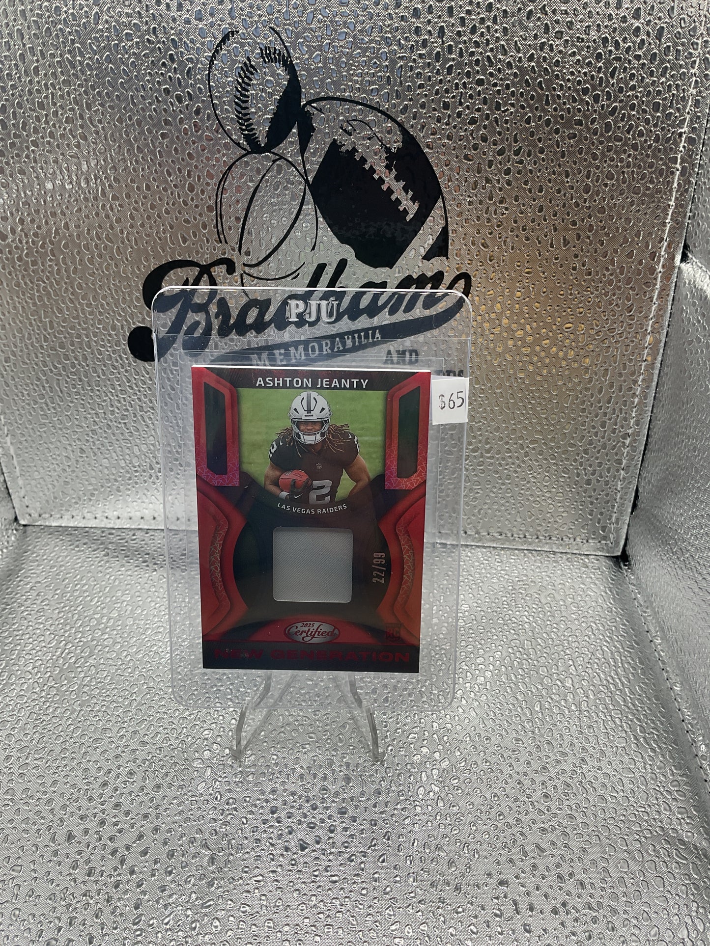 Ashton Jeanty /99 Rookie Patch 2025 Certified