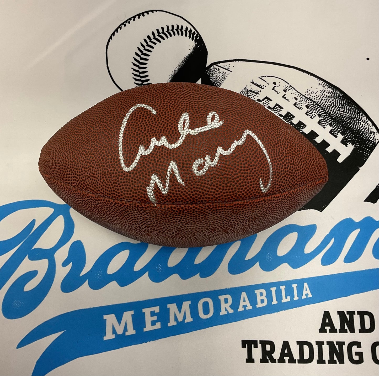 Archie manning signed football COA
