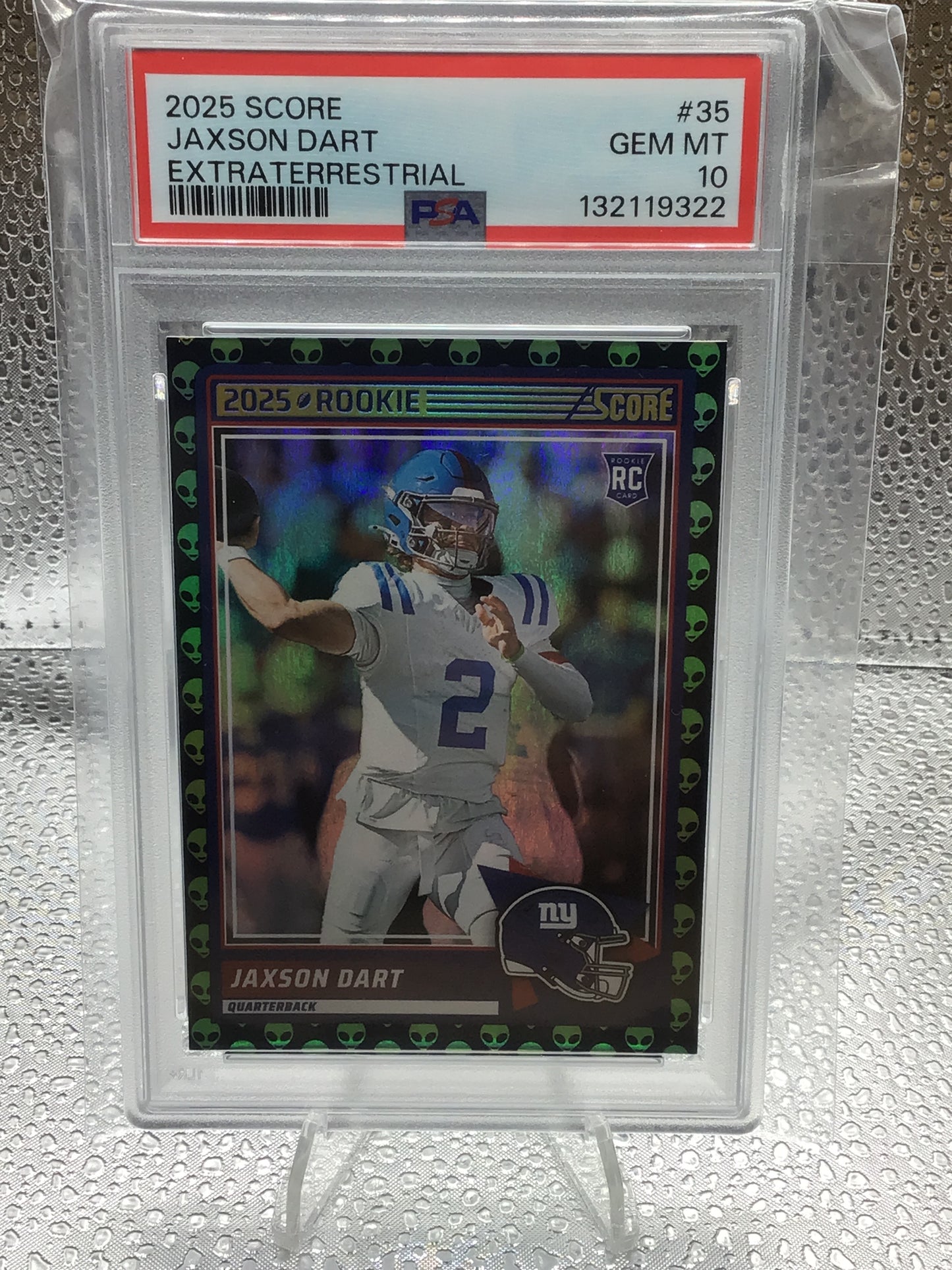 Jaxson Dart 2025 Score Extraterrestrial Gem Mint 10 Pop 1