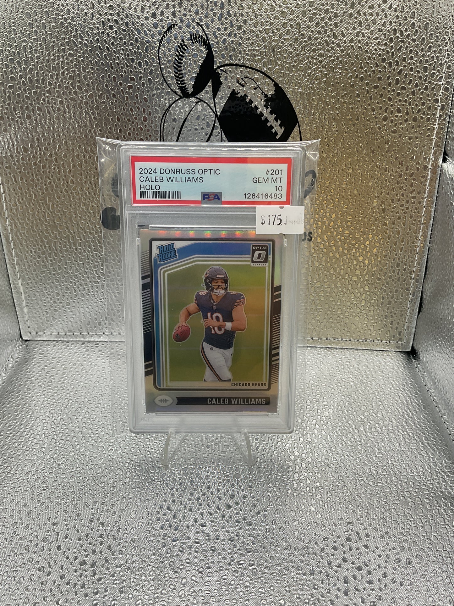 2024 Panini Donruss Optic Caleb Williams Holo Rated Rookie Prizm #201 PSA 10