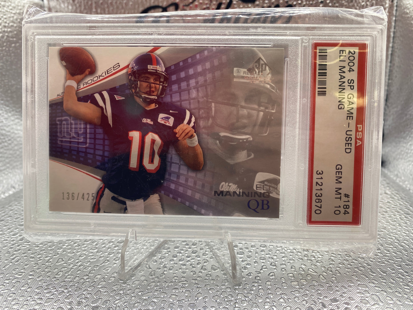 2004 Sp Game Used Eli Manning Psa gem Mt 10