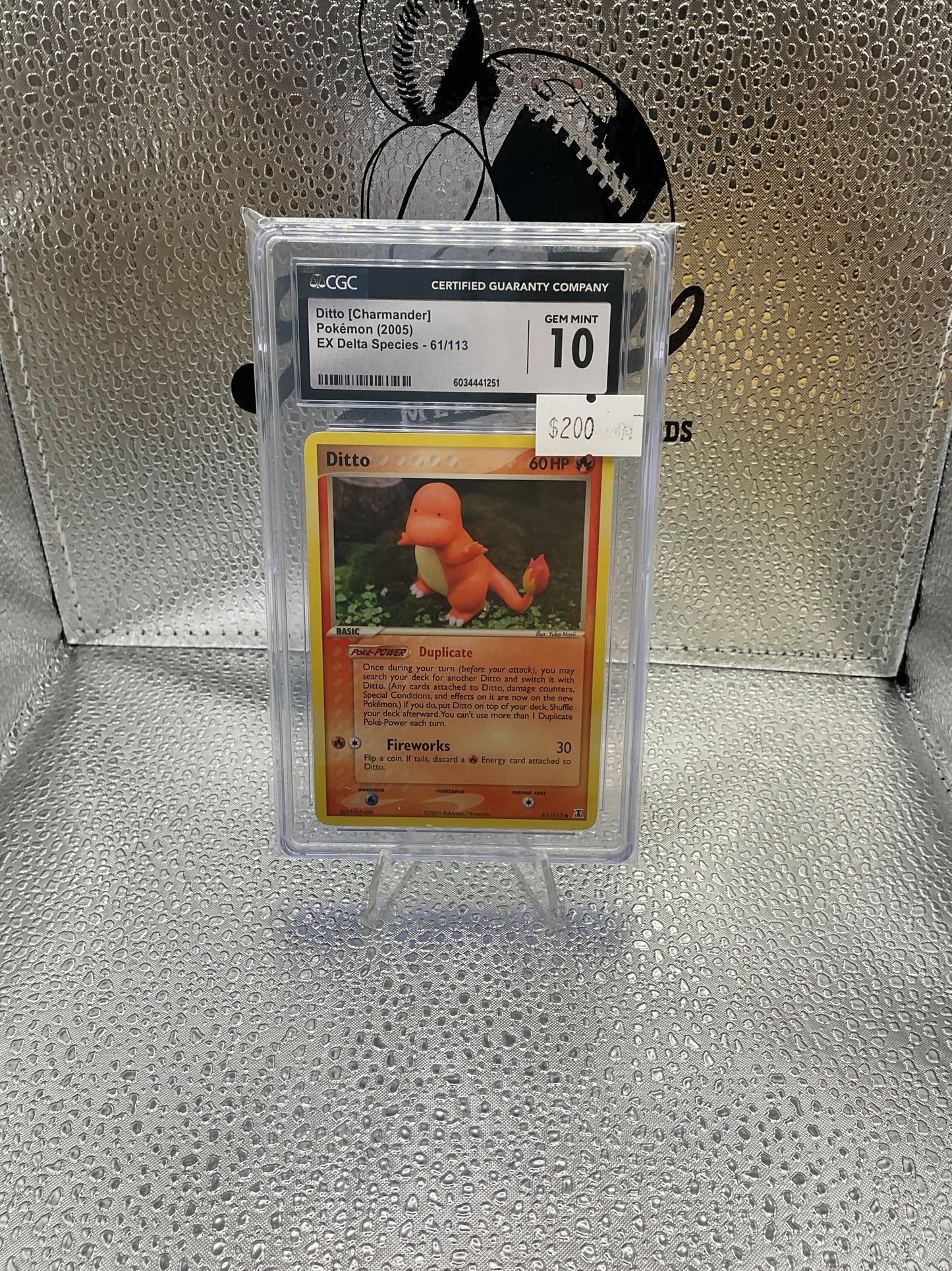 Ditto (Charmander) Delta Species 61/113 CGC 10 Gem Mint