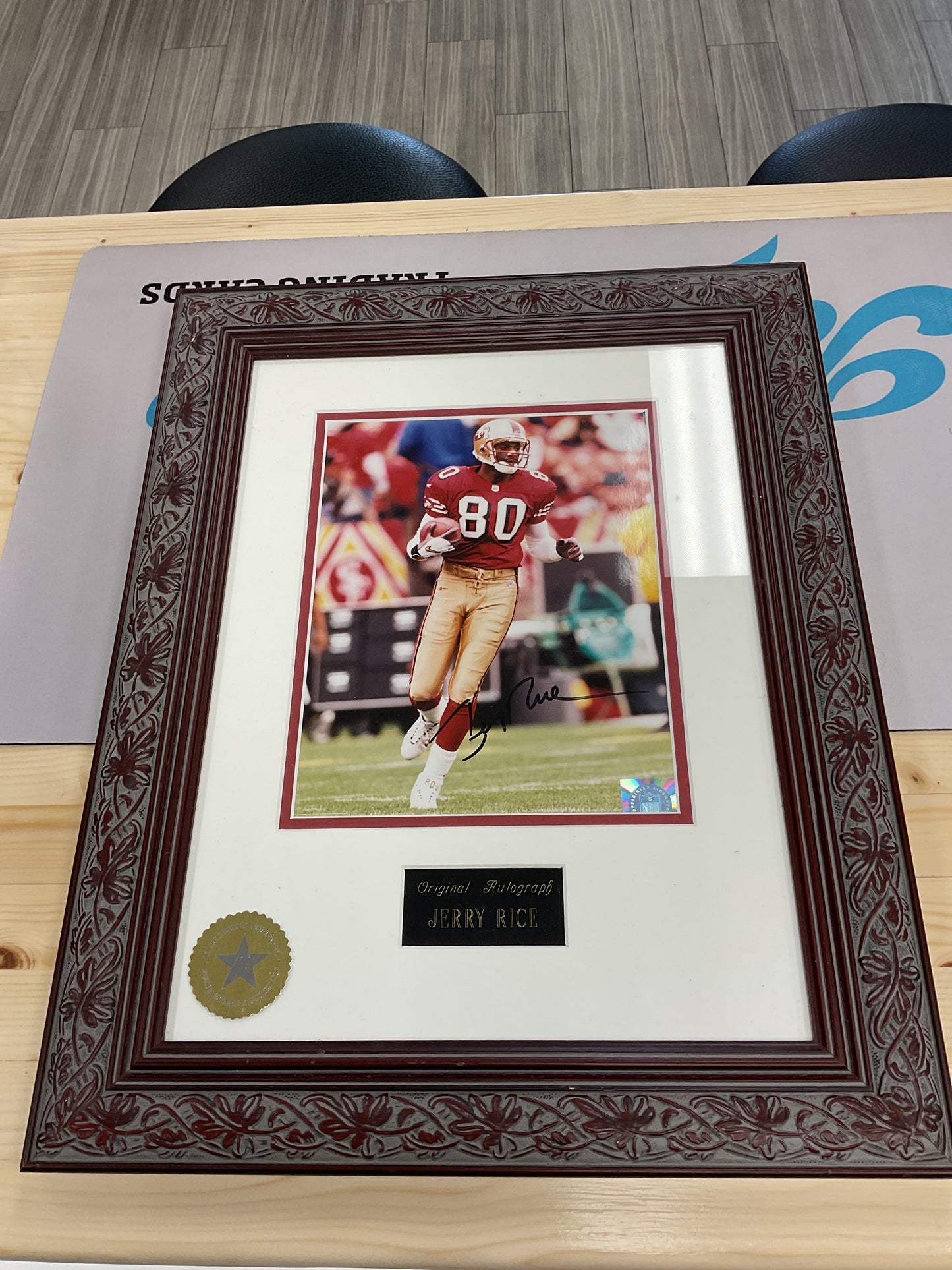 Jerry Rice Framed Auto with COA