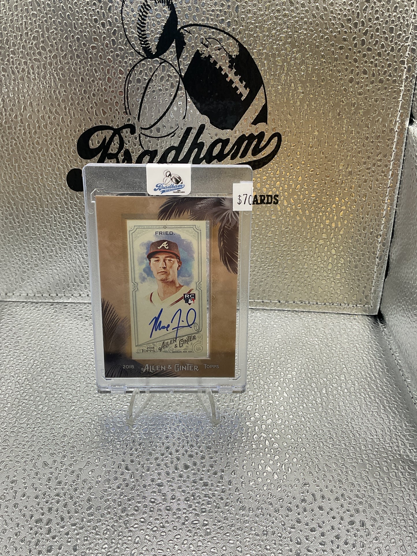 2018 Topps Allen & Ginter - Mini Framed Autographs Max Fried #MA-MF (AU, RC)