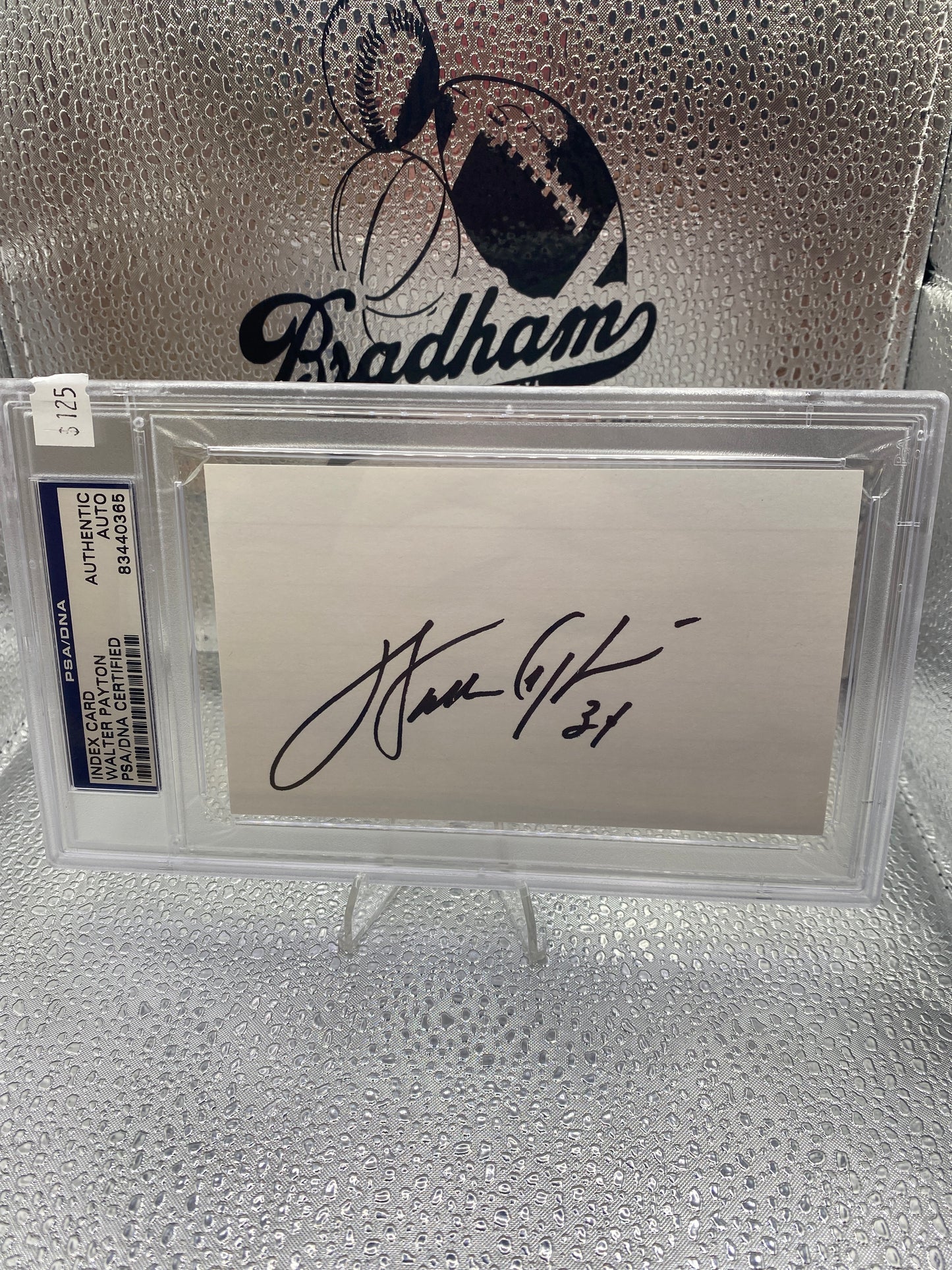 Walter Peyton Authentic Auto Index Card