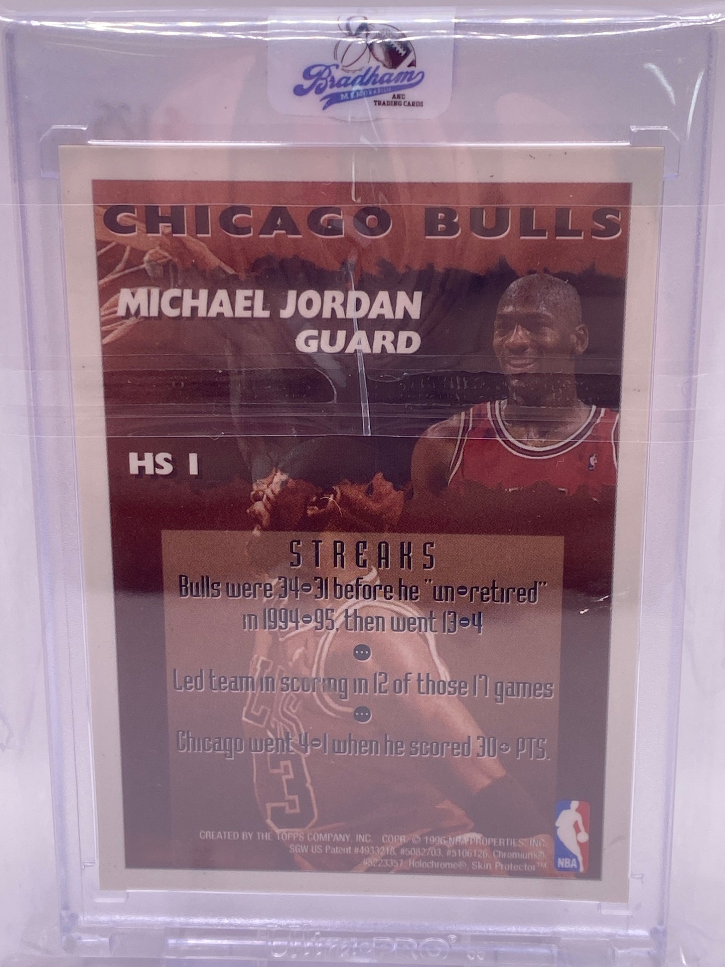 Michael Jordan Topps Finest w/coating (HS1)