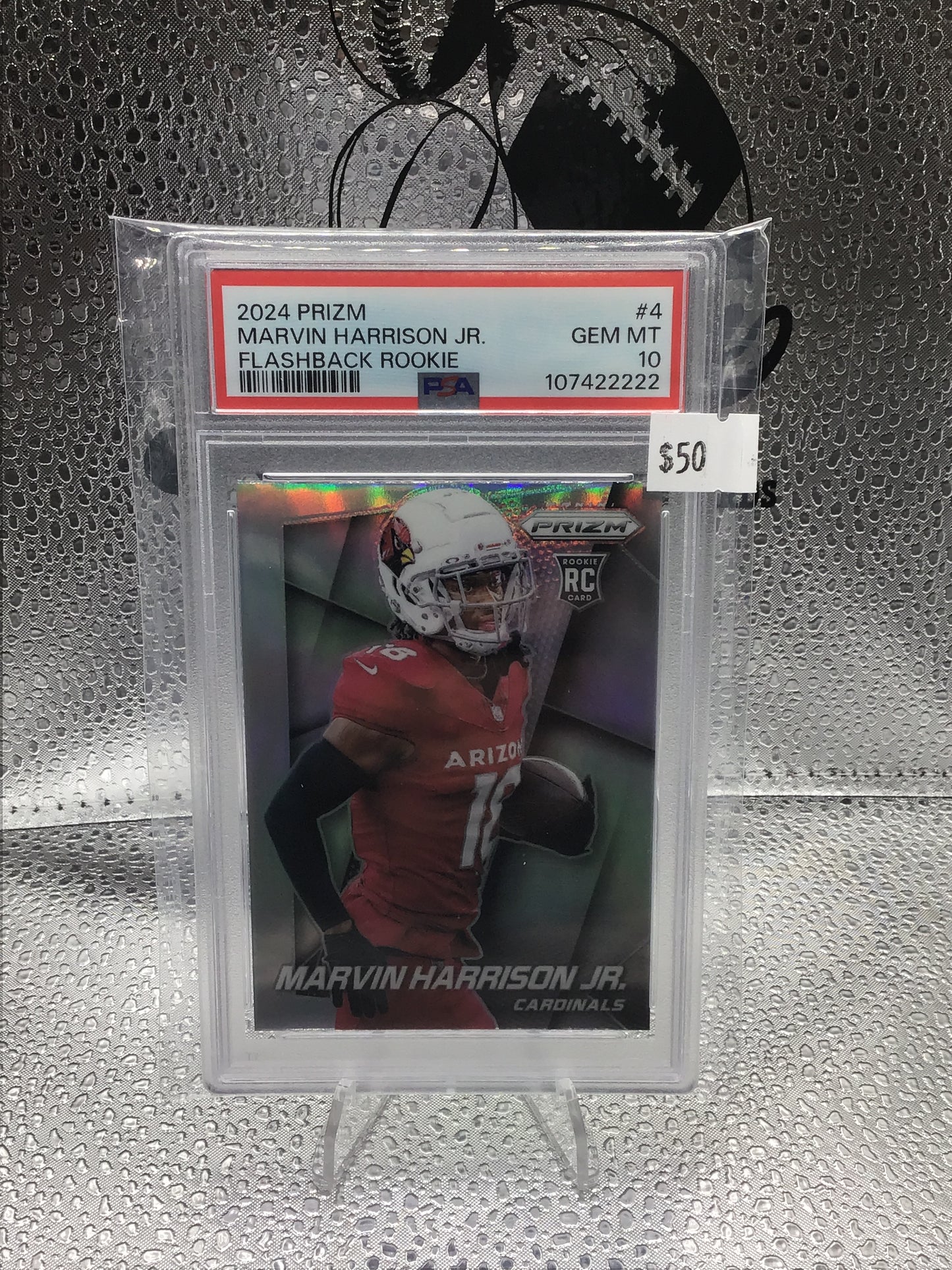 2024 Panini Prizm Flashback Silver Marvin Harrison Jr. ROOKIE #4 PSA 10 GEM MINT