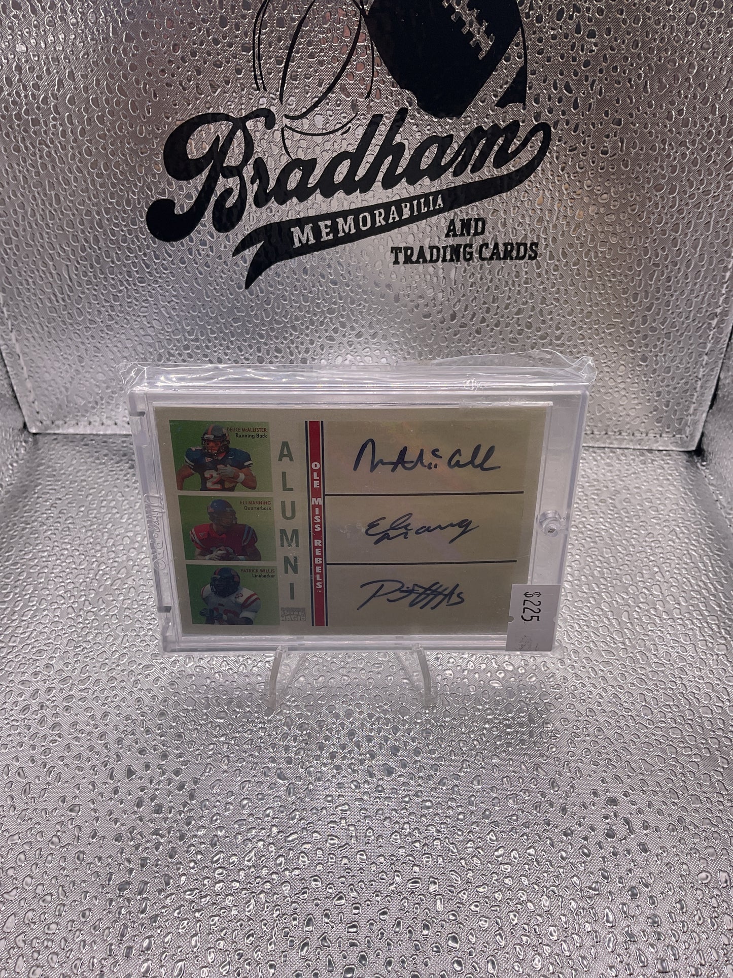 Deuce McAllister/ Eli Manning/ Patrick Willis Triple Auto /25