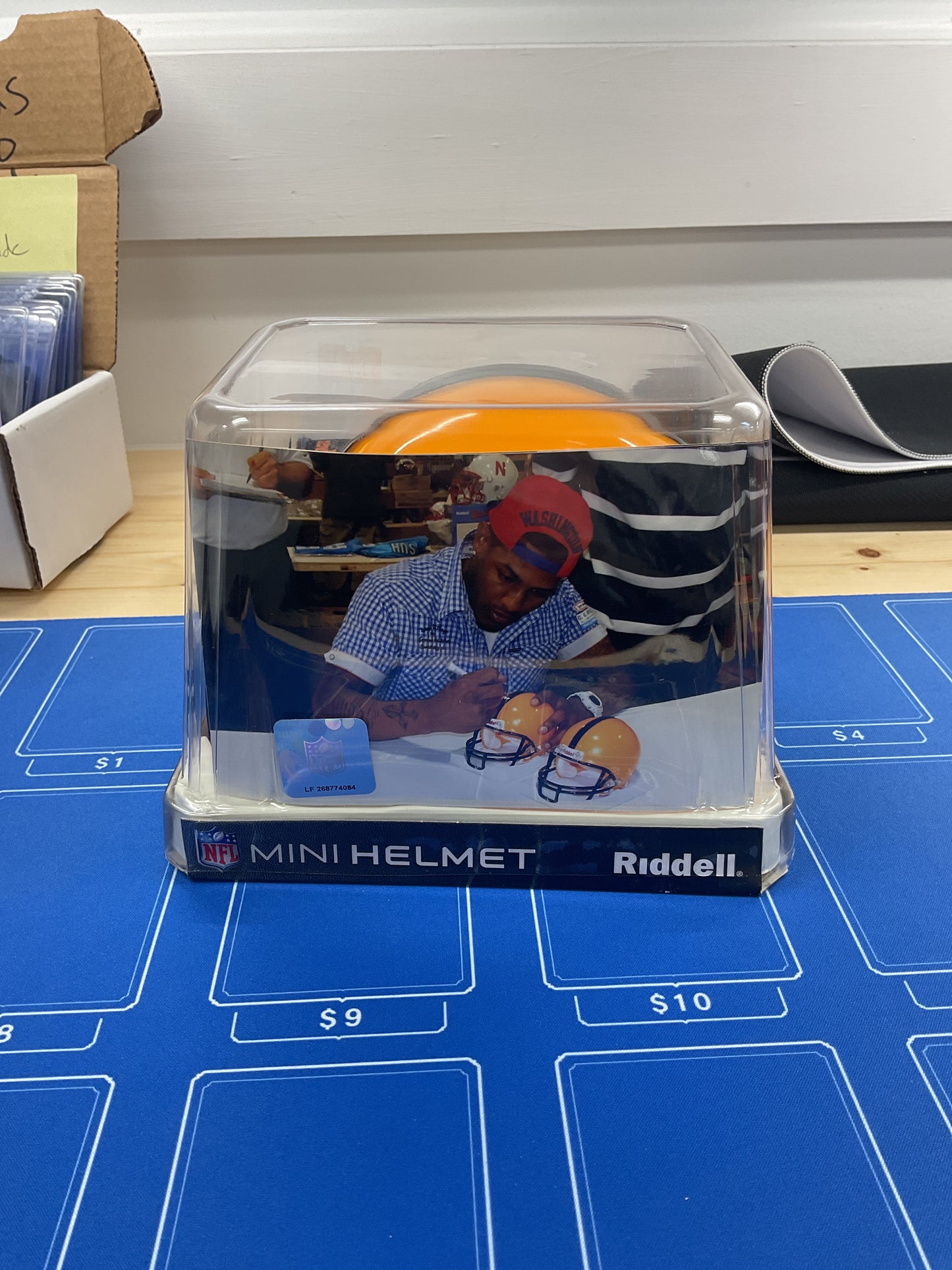 Michael Wallace Signed Mini Helmet With COA