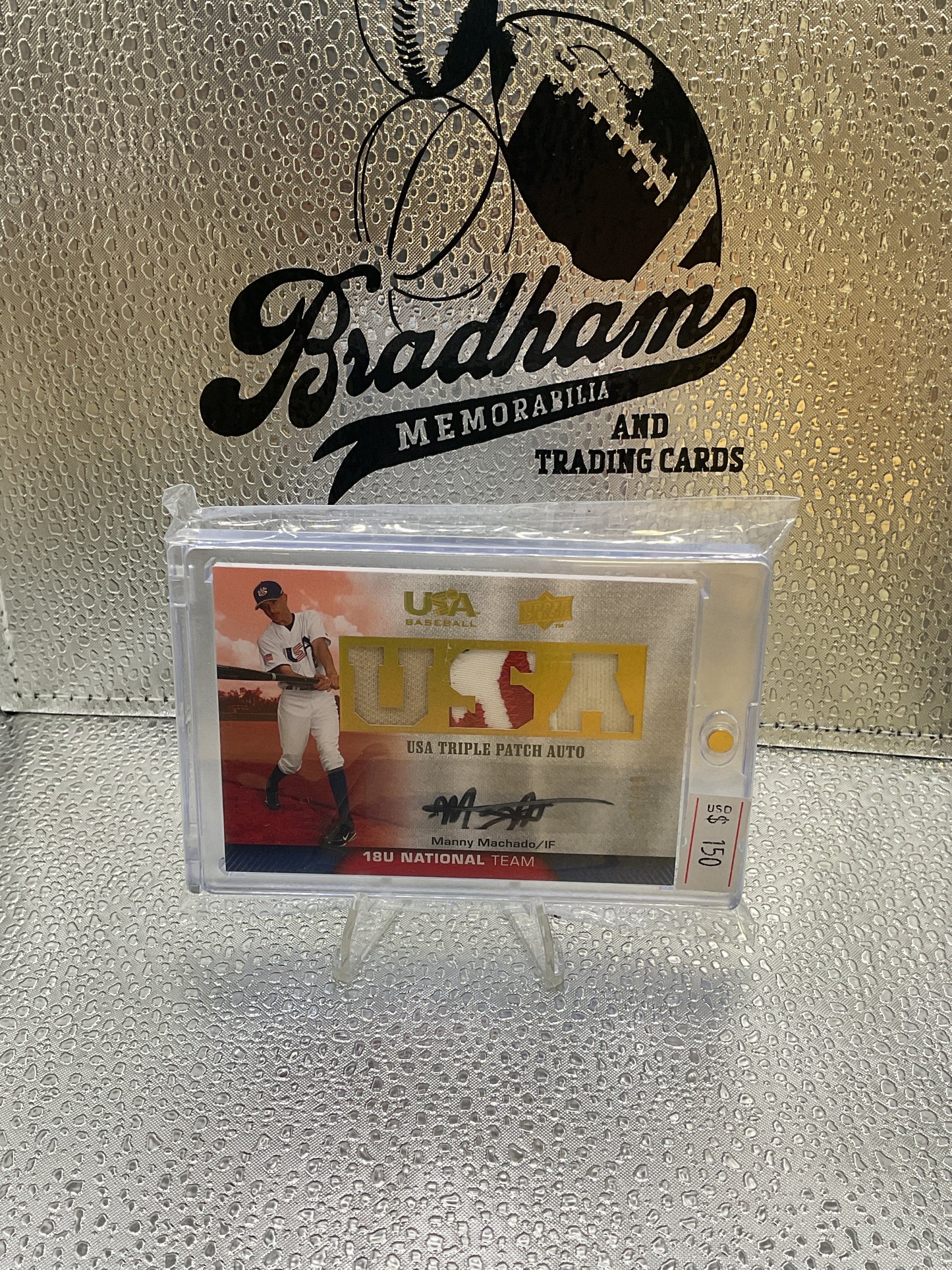 2009 Upper Deck USA Baseball #TPA18U-MM Manny Machado Triple Patch Auto /
35