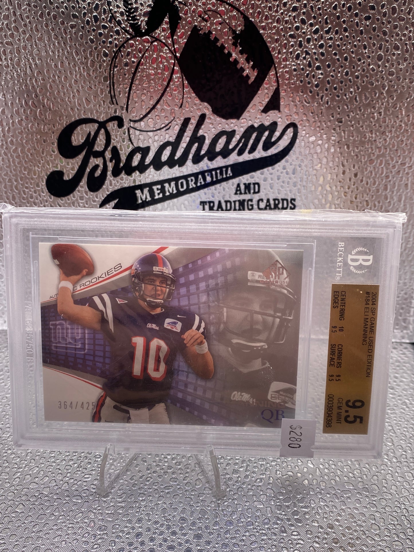 2004 Sp Game Used Edition Eli Manning Beckett 9.5