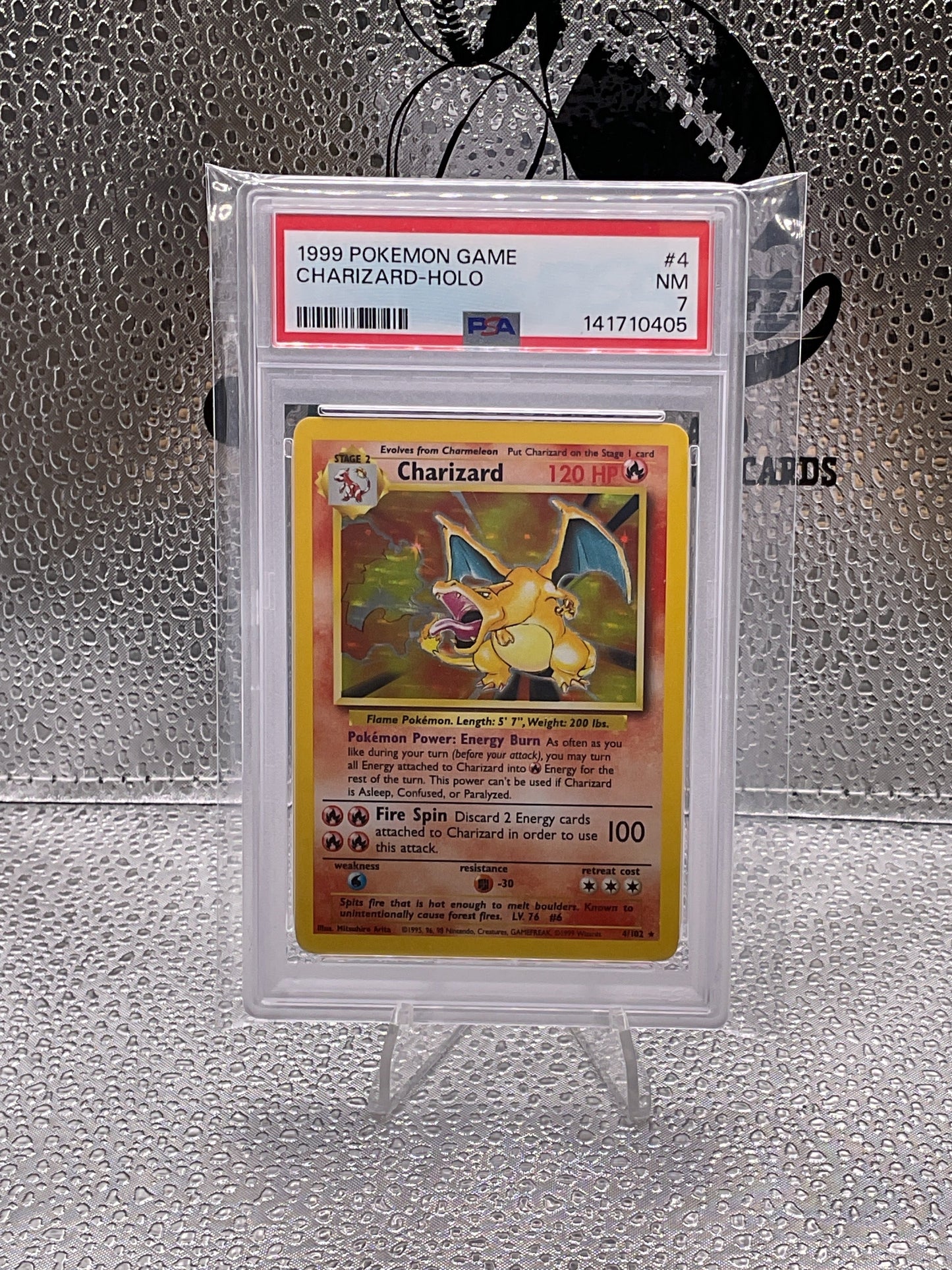 1999 Pokemon Game Charizard Holo PSA 7