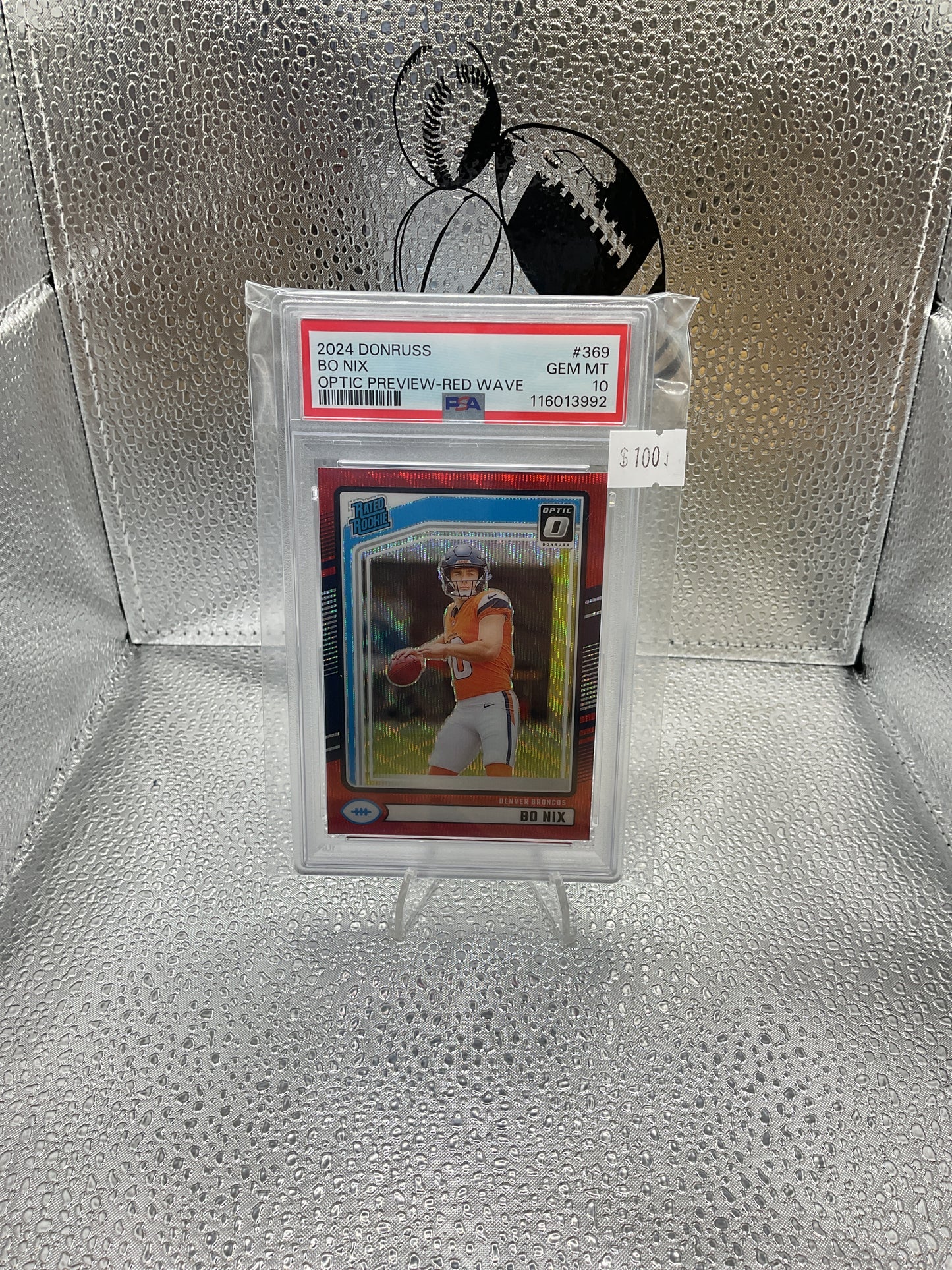 Bo Nix Red Wave PSA 10 #369