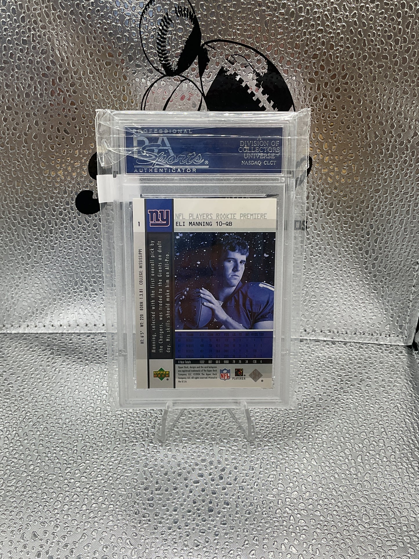 2004 UPPER DECK ROOKIE PREMIERE #1 ELI MANNING RC GIANTS PSA 10