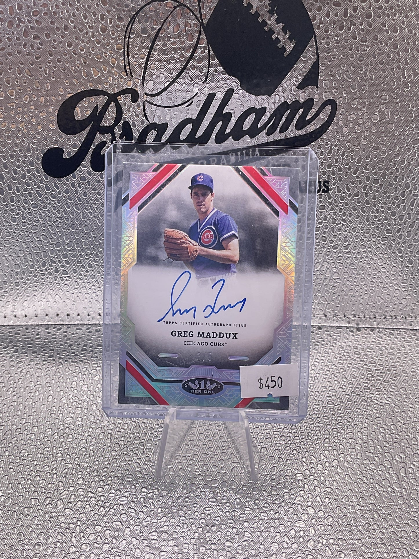 2025 Topps Tier One Baseball #T1A-GM Tier One Autographs GREG MADDUX /5
