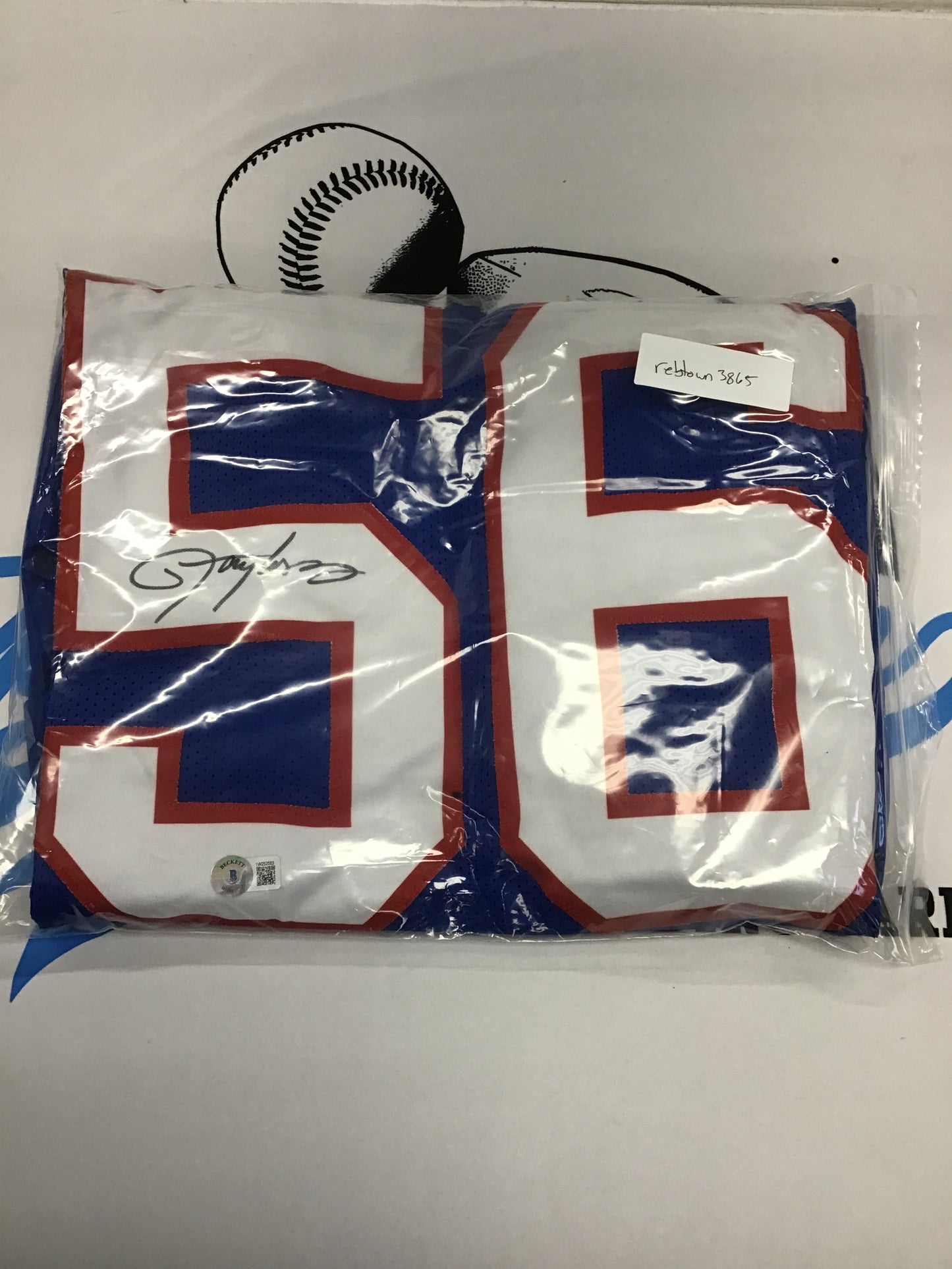 Lawrence Taylor Autographed Jersey NY Giants