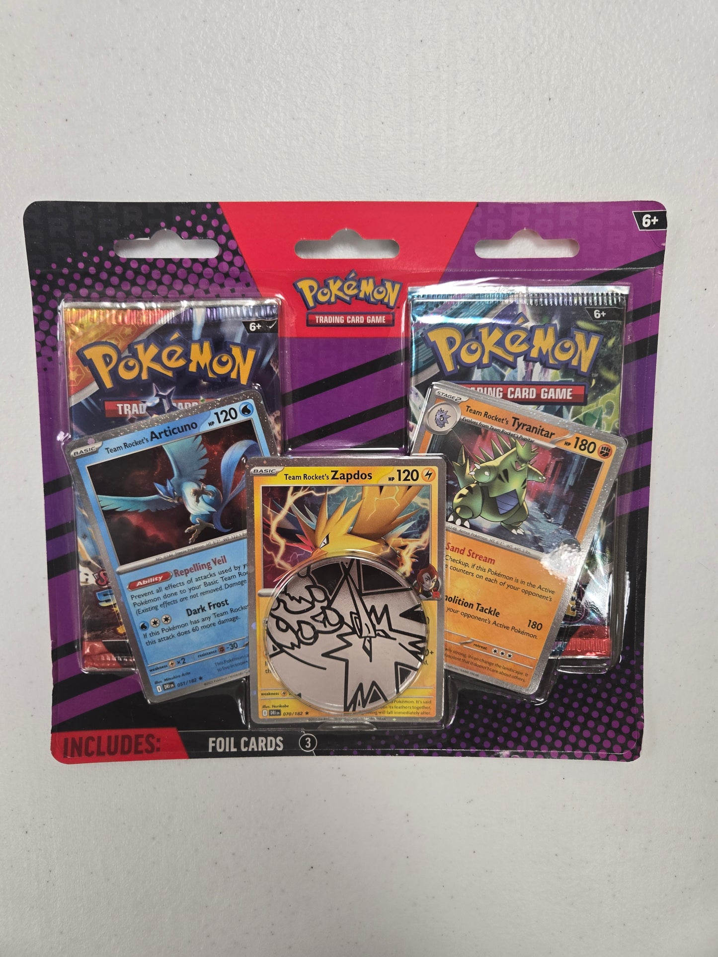 Pokemon 2 Pack Blister Pack Team Rocket's Articuno, Zapdos & Tyranitar