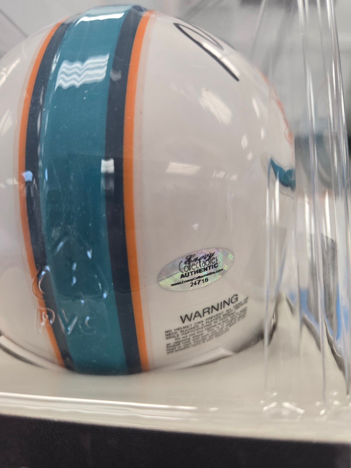 Mike Wallace Miami Dolphins Autographed Mini Helmet (COA)