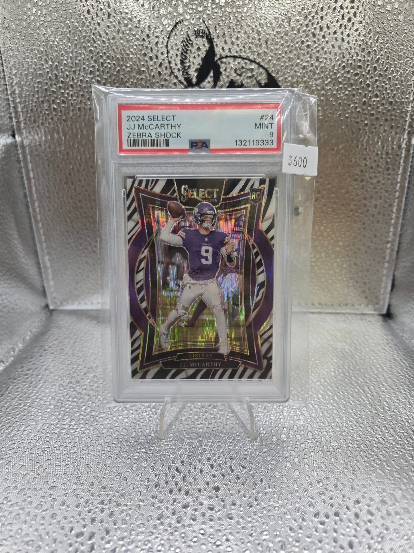 2024 Select JJ McCarthy Zebra Shock PSA Mint 9