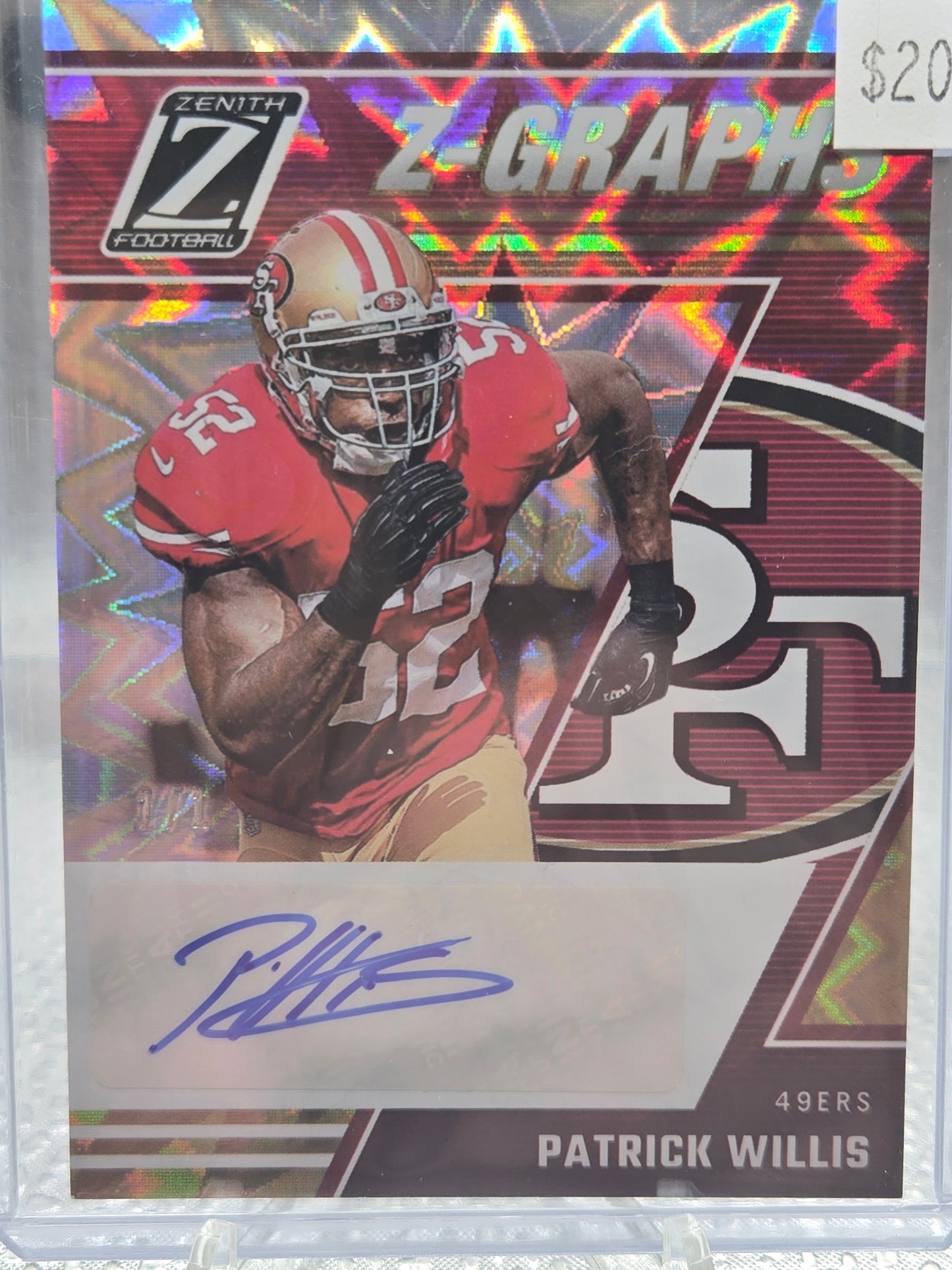 Patrick Willis 1/1 Auto 2023 Zenith Football