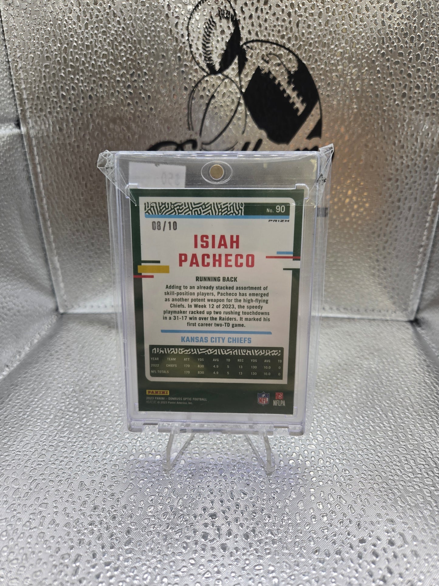 Isiah Pacheco Gold Donruss Optic /10 No. 90